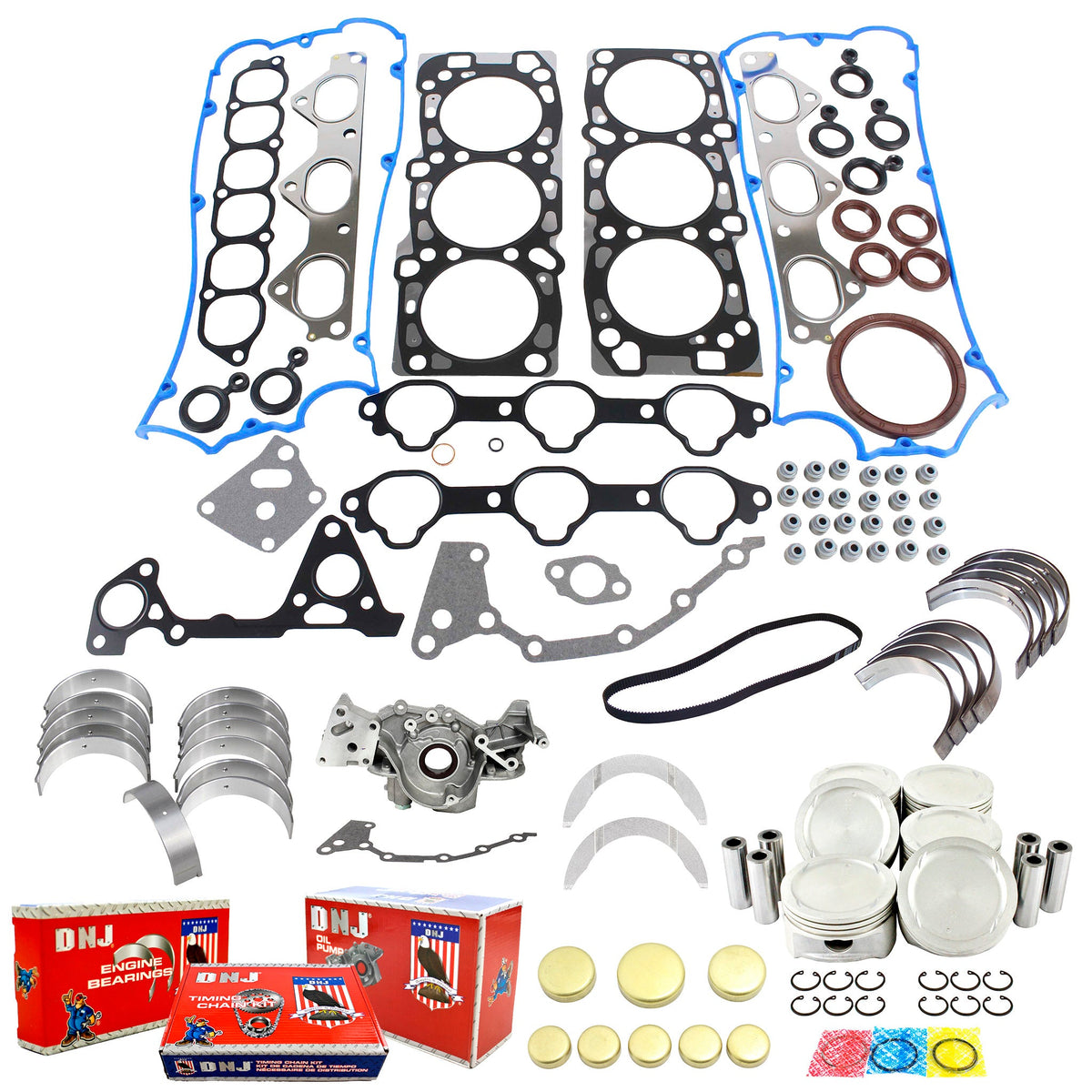 DNJ Master Engine Rebuild Kit 2002-2006 Hyundai, Kia 3.5L