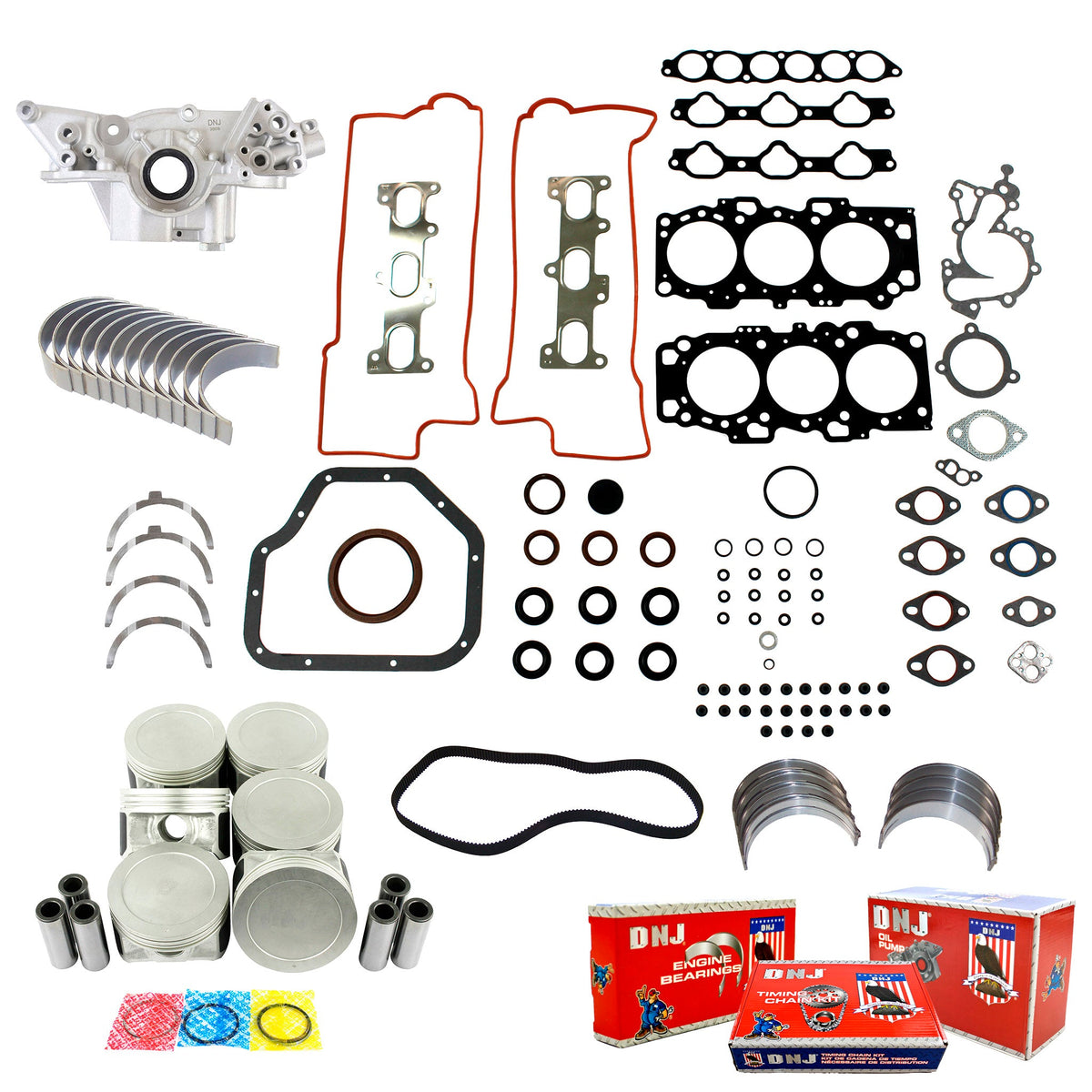 DNJ Master Engine Rebuild Kit 2006-2010 Hyundai, Kia 2.7L