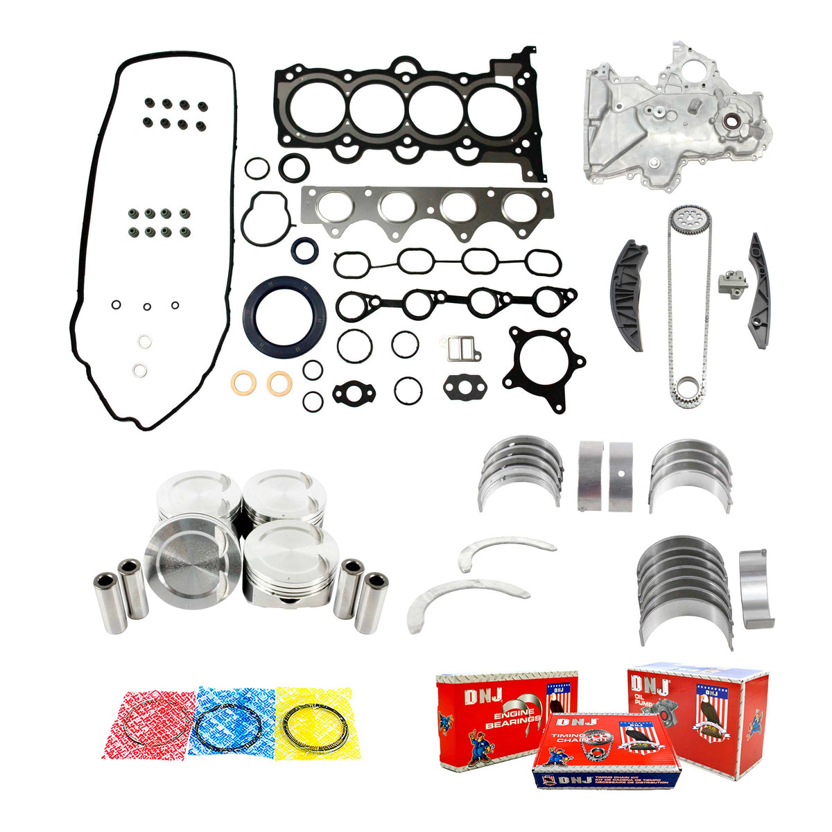 DNJ Master Engine Rebuild Kit 2010-2011 Kia 1.6L