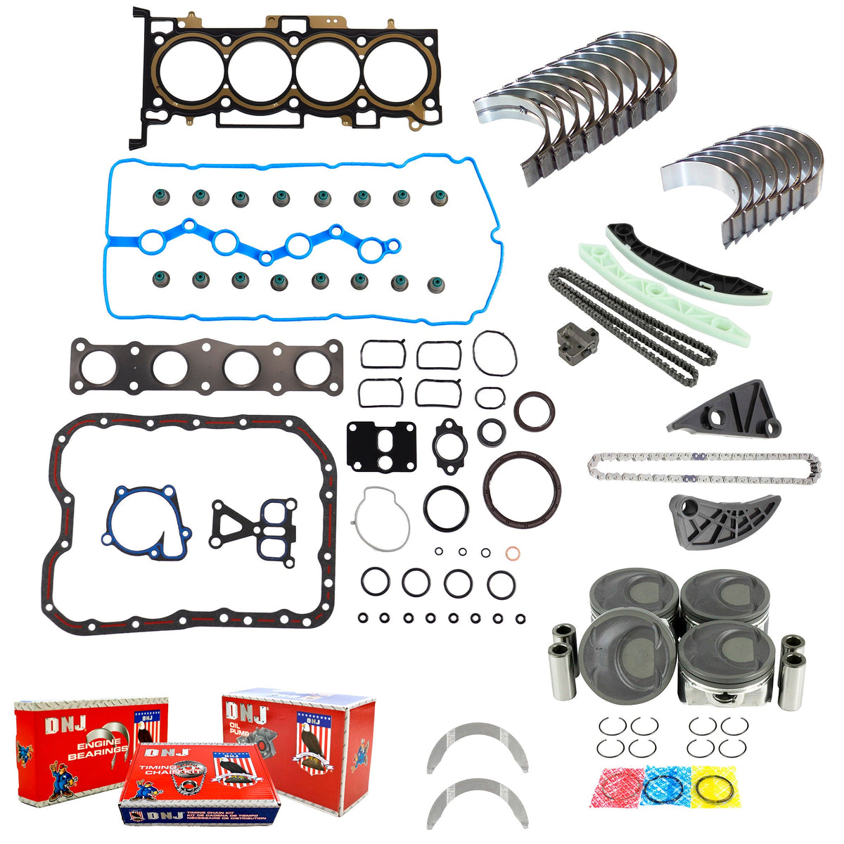 DNJ Master Engine Rebuild Kit 2010-2013 Hyundai, Kia 2.4L