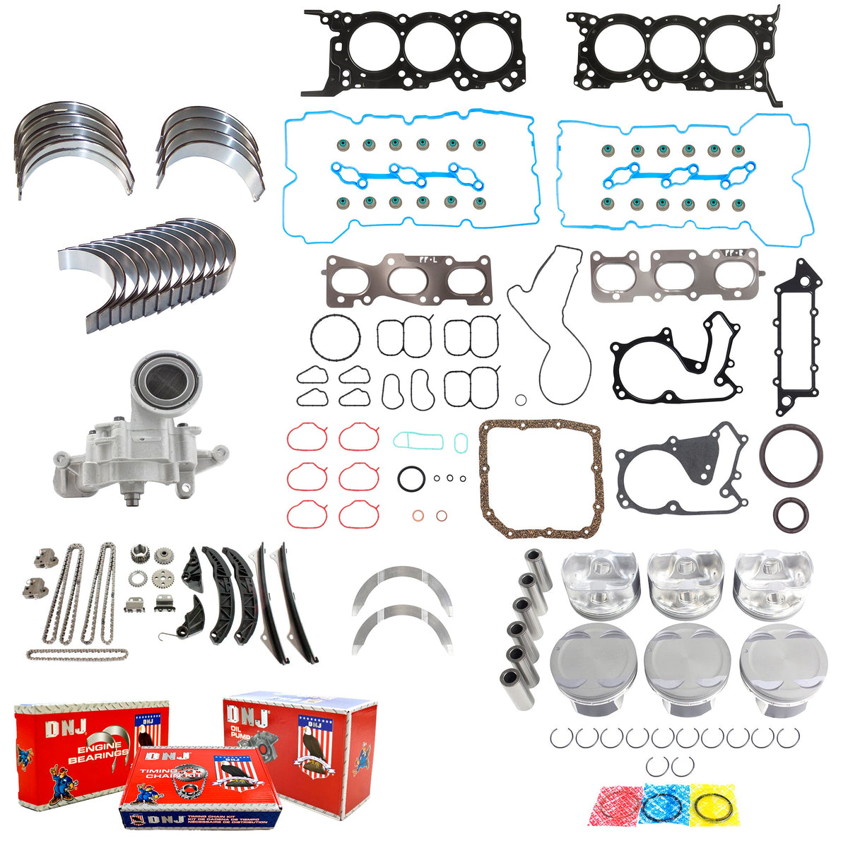 DNJ Master Engine Rebuild Kit 2010-2014 Hyundai & Kia 3.5L V6