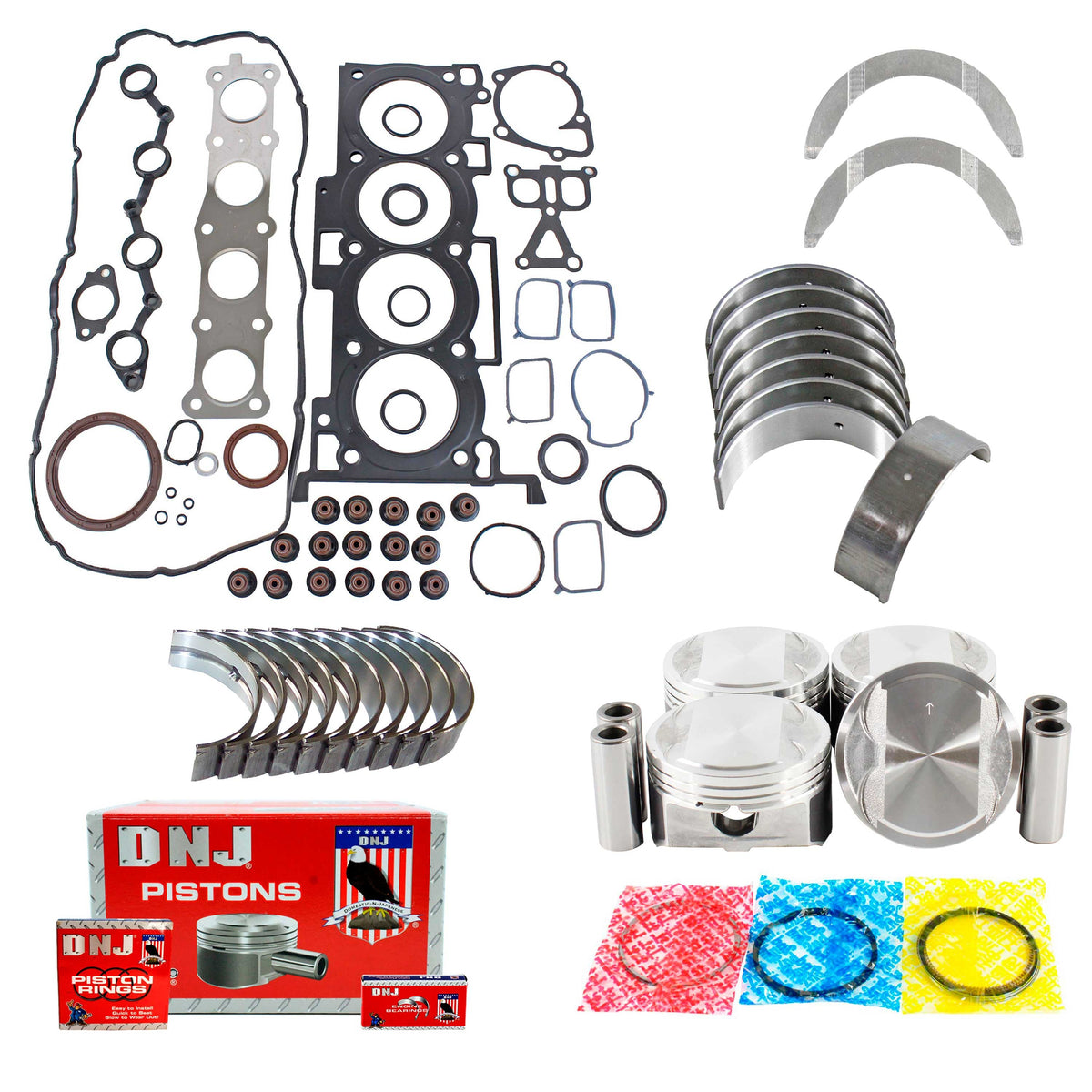 DNJ Engine Rebuild Kit 2010-2013 Hyundai, Kia 2.0L L4