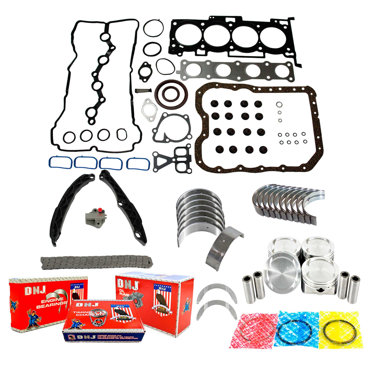 DNJ Master Engine Rebuild Kit 2011-2016 Hyundai, Kia 2.4L