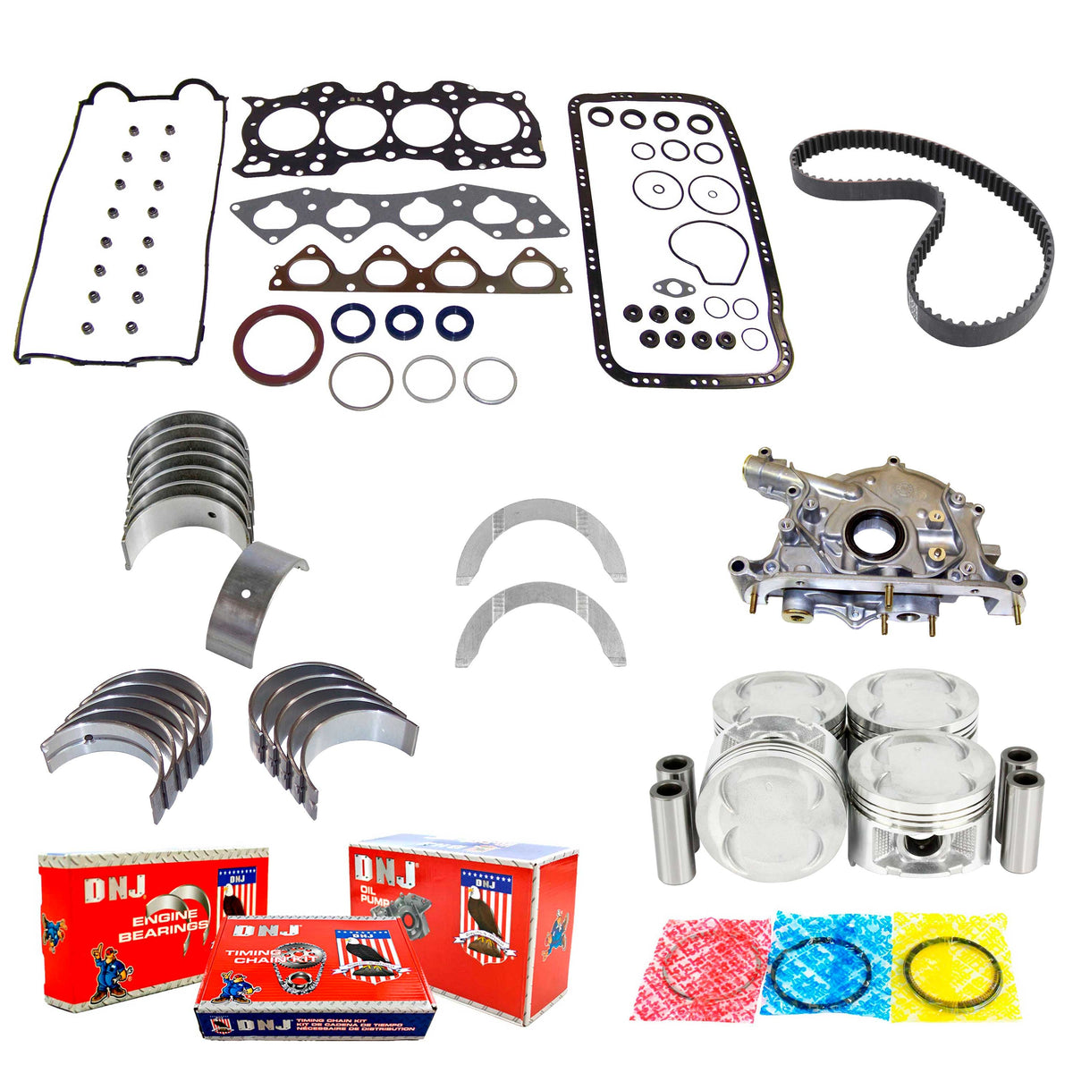 DNJ Master B18B1 Engine Rebuild Kit: 1996-2001 Acura Integra