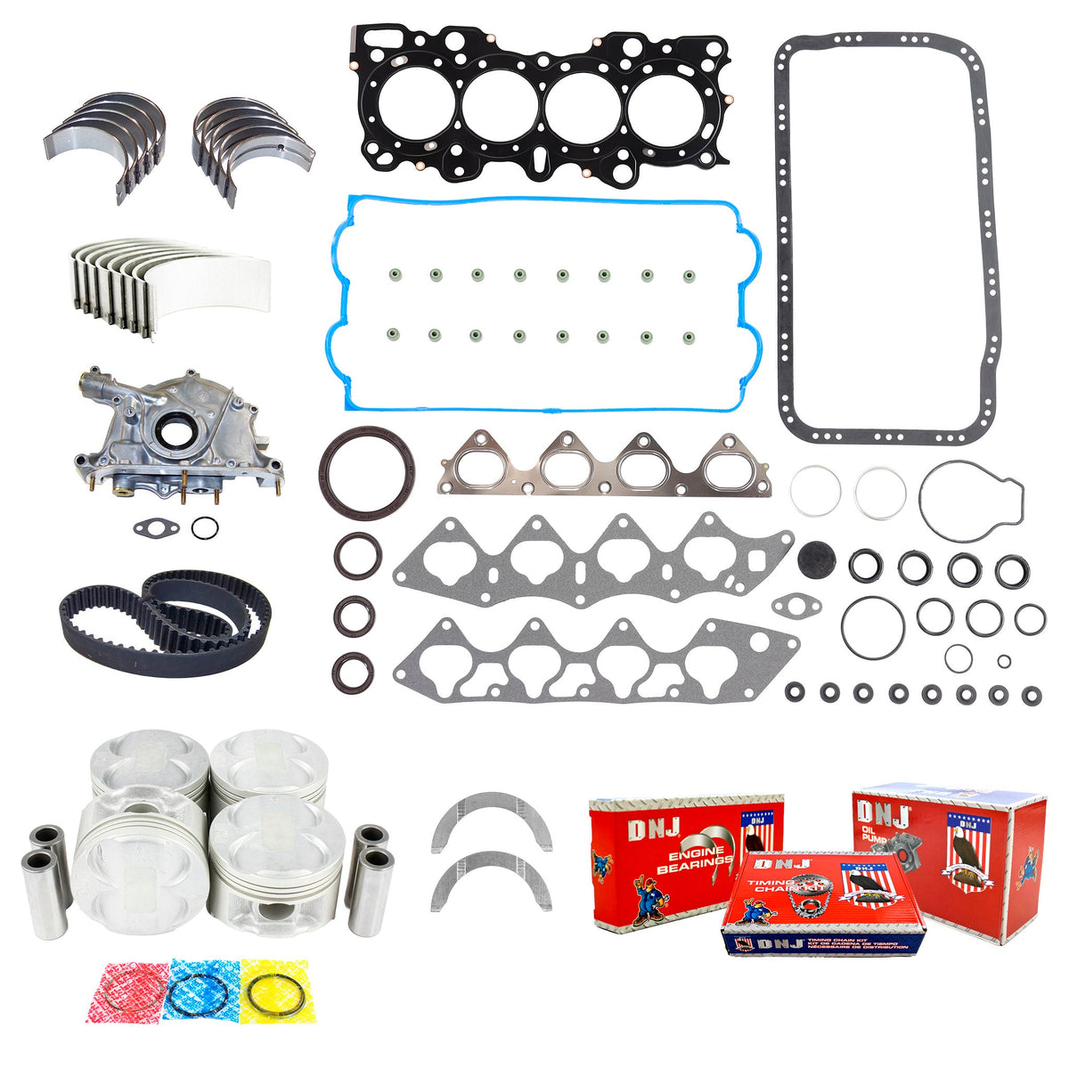 DNJ Master Engine Rebuild Kit 1994-1995 Honda Civic del Sol 1.6L