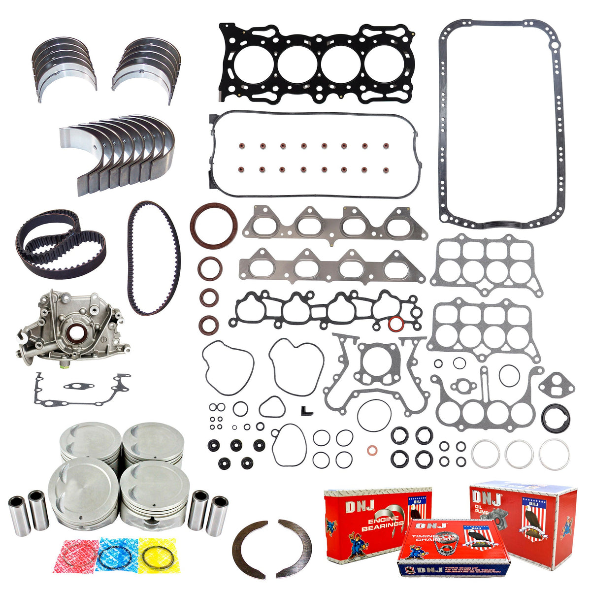 DNJ Master Engine Rebuild Kit 1990-1993 Honda 2.2L