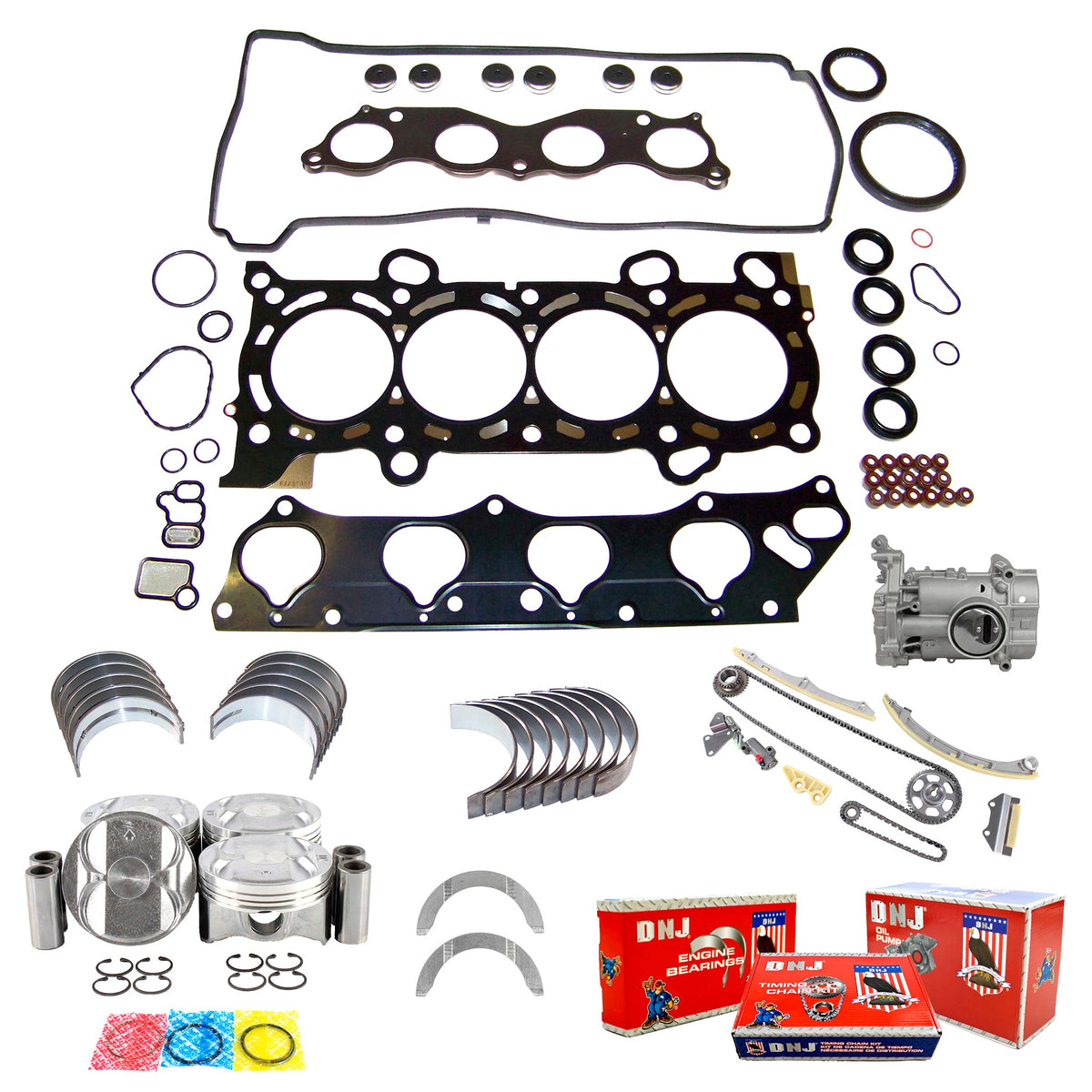 DNJ Master Engine Rebuild Kit 2004-2008 Acura TSX 2.4L