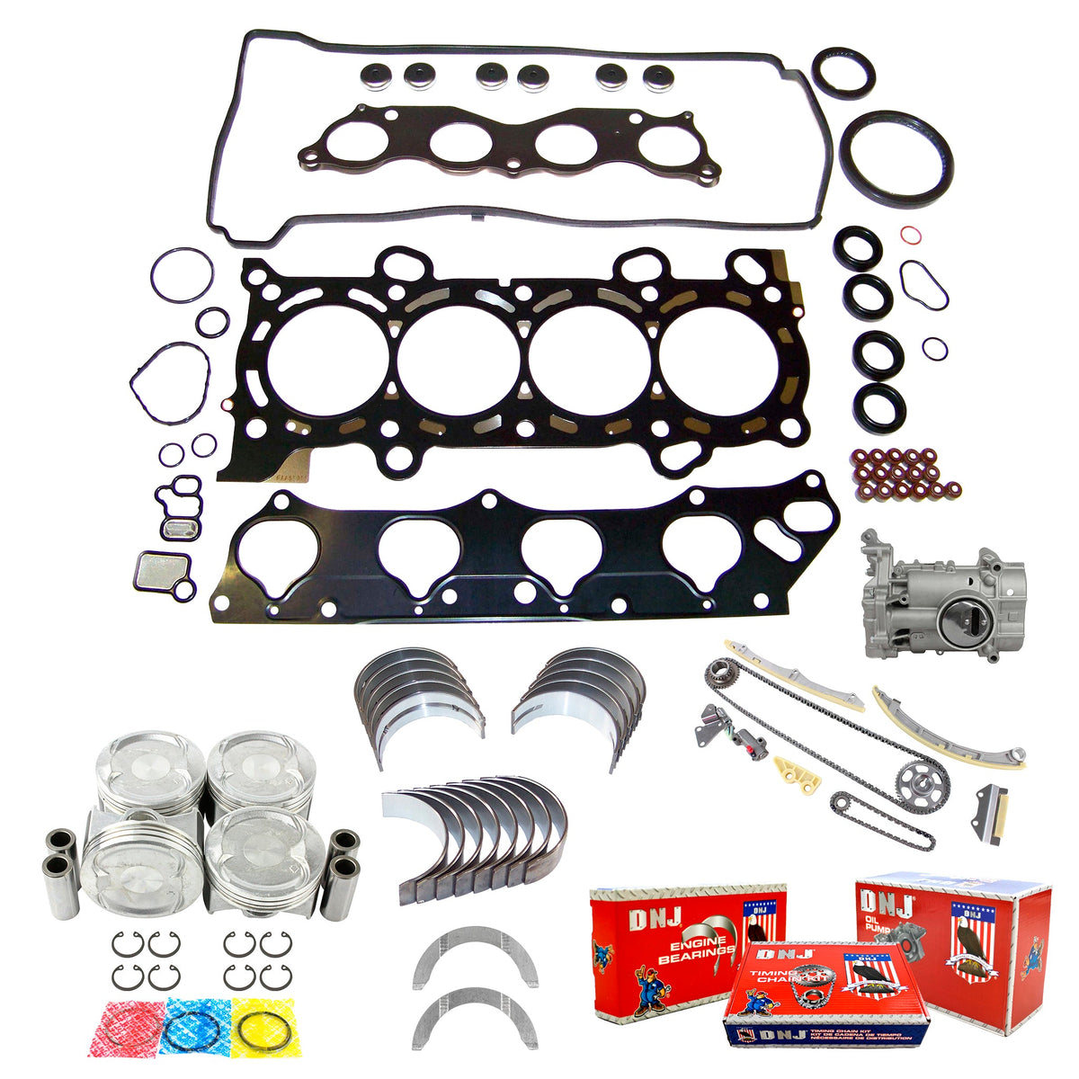 DNJ Master Engine Rebuild Kit 2003-2011 Honda 2.4L