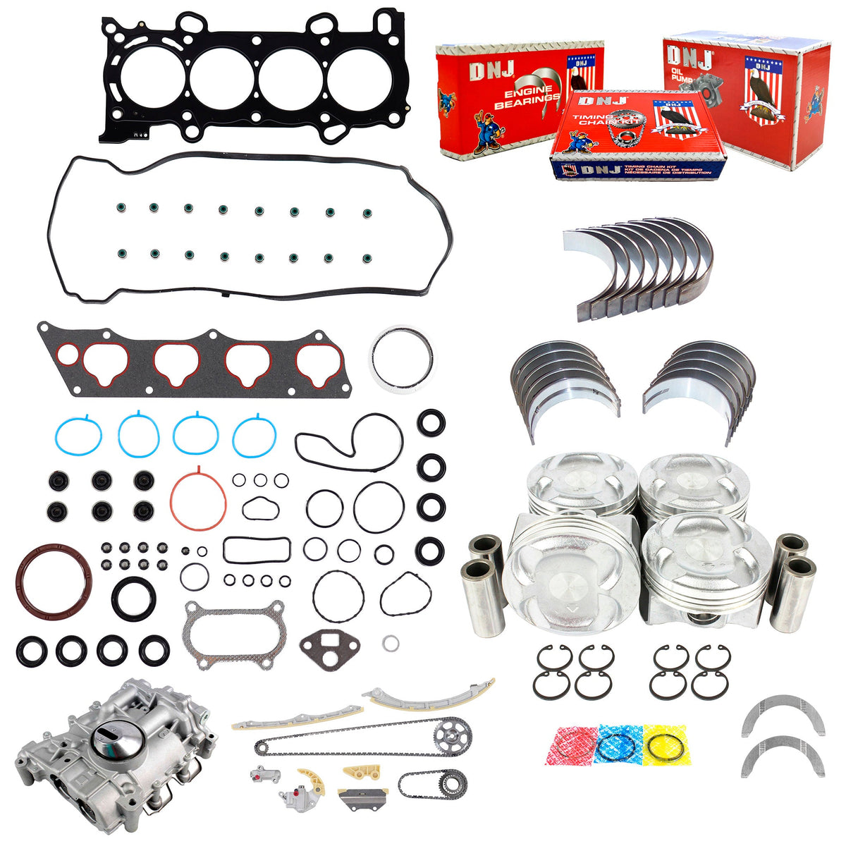 DNJ Master Engine Rebuild Kit 2008-2011 Honda 2.4L L4