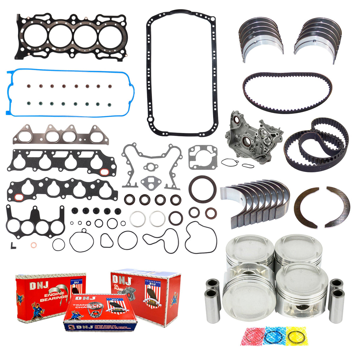 DNJ Master Engine Rebuild Kit 1994-1997 Acura, Honda 2.2L L4