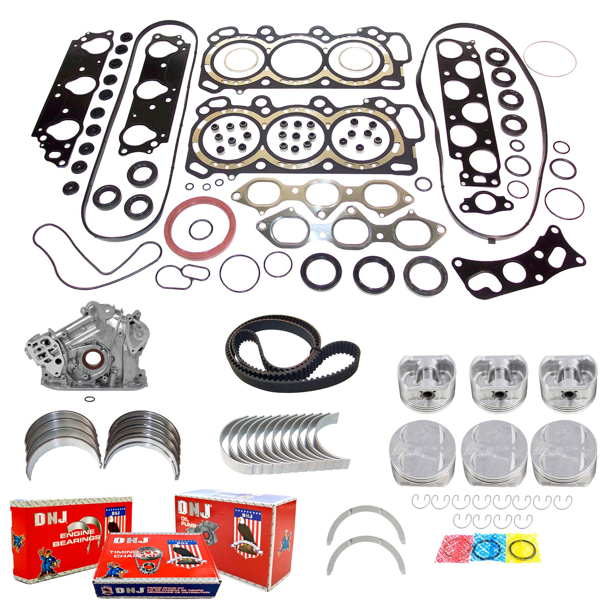 DNJ Master Engine Rebuild Kit 1997-2002 Acura, Honda 3.0L