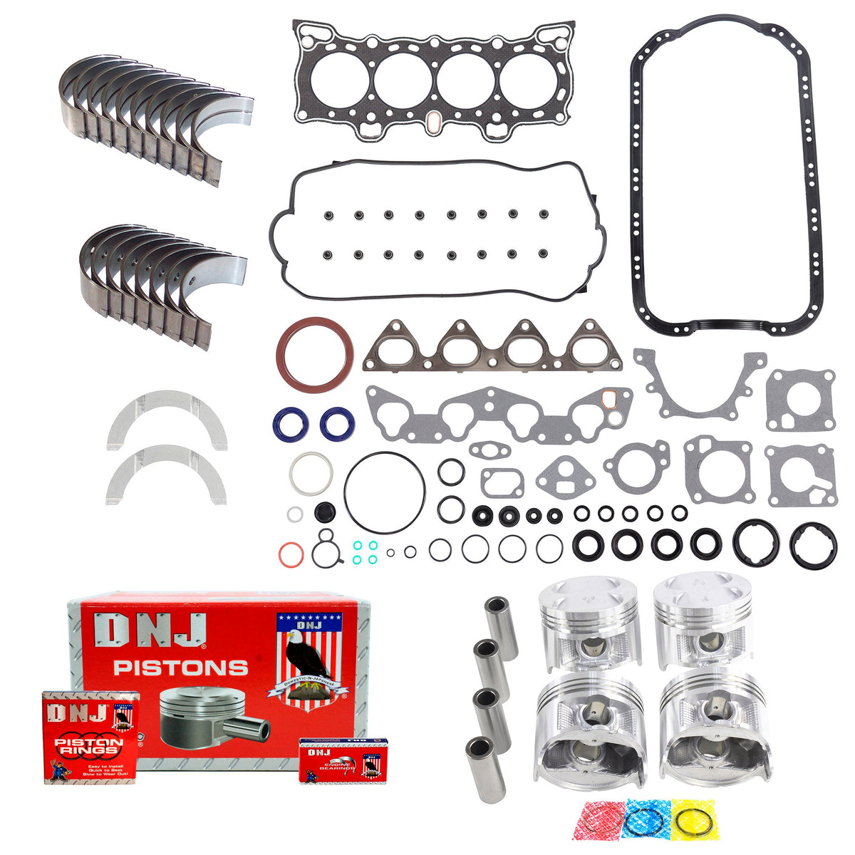 DNJ Engine Rebuild Kit 1992-1995 Honda 1.5L