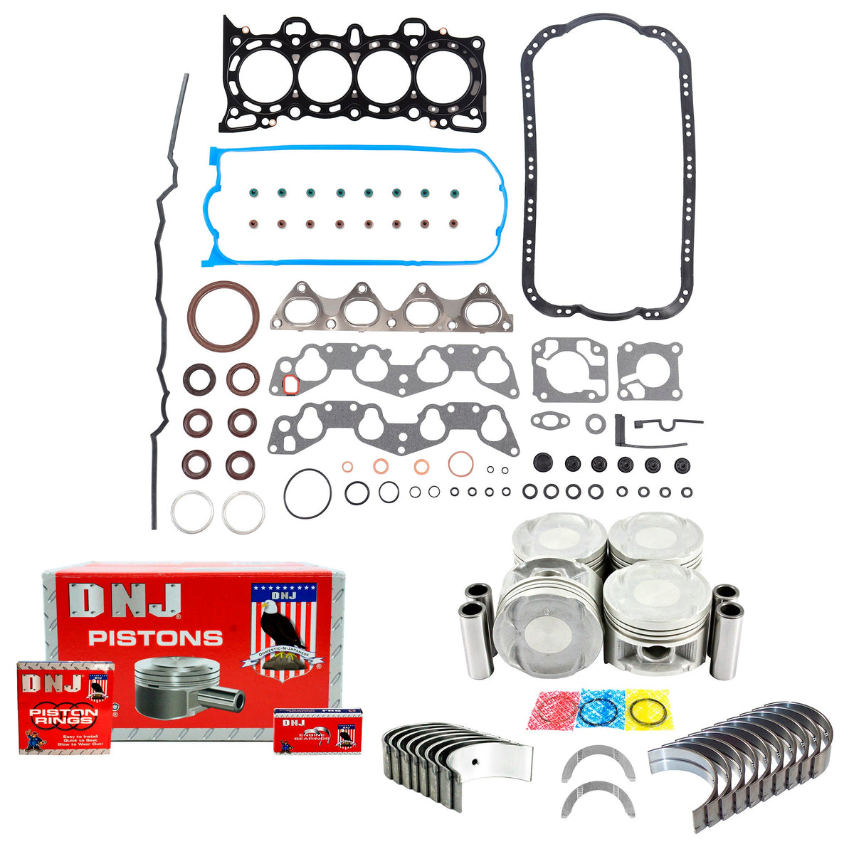 DNJ Engine Rebuild Kit 1992-1995 Honda 1.6L