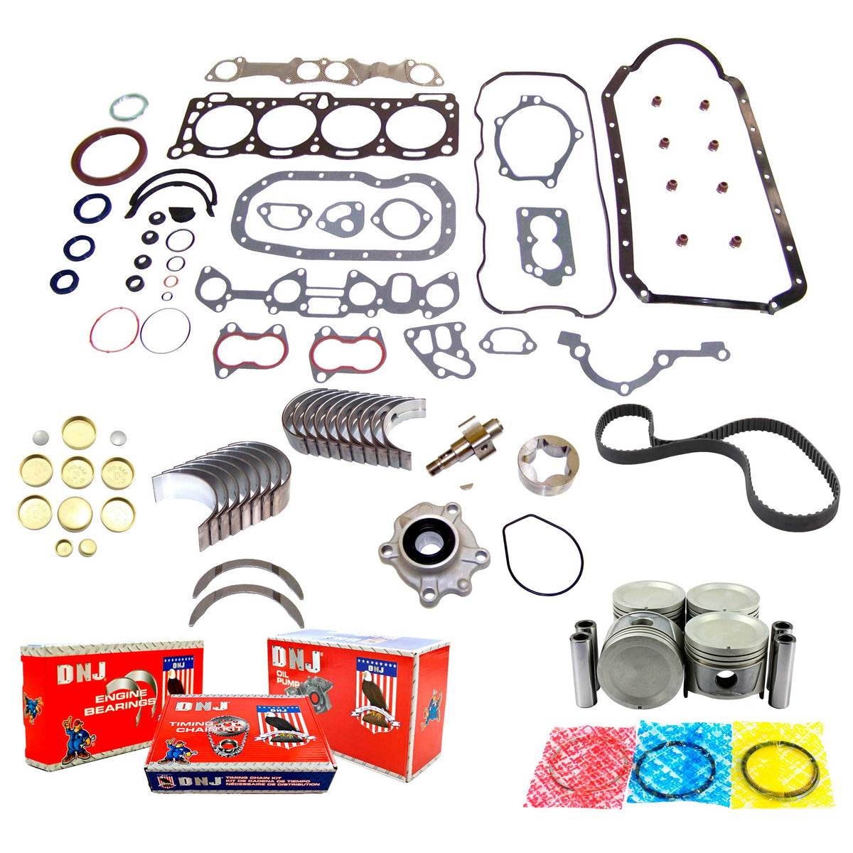 DNJ Master Engine Rebuild Kit 1986-1995 Isuzu 2.3L