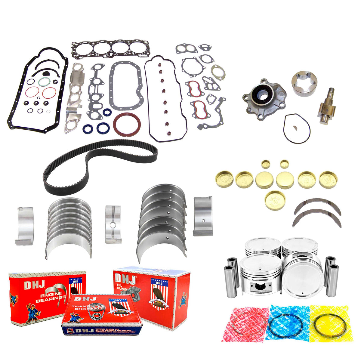 DNJ Master Engine Rebuild Kit 1988-1992 Isuzu 2.6L