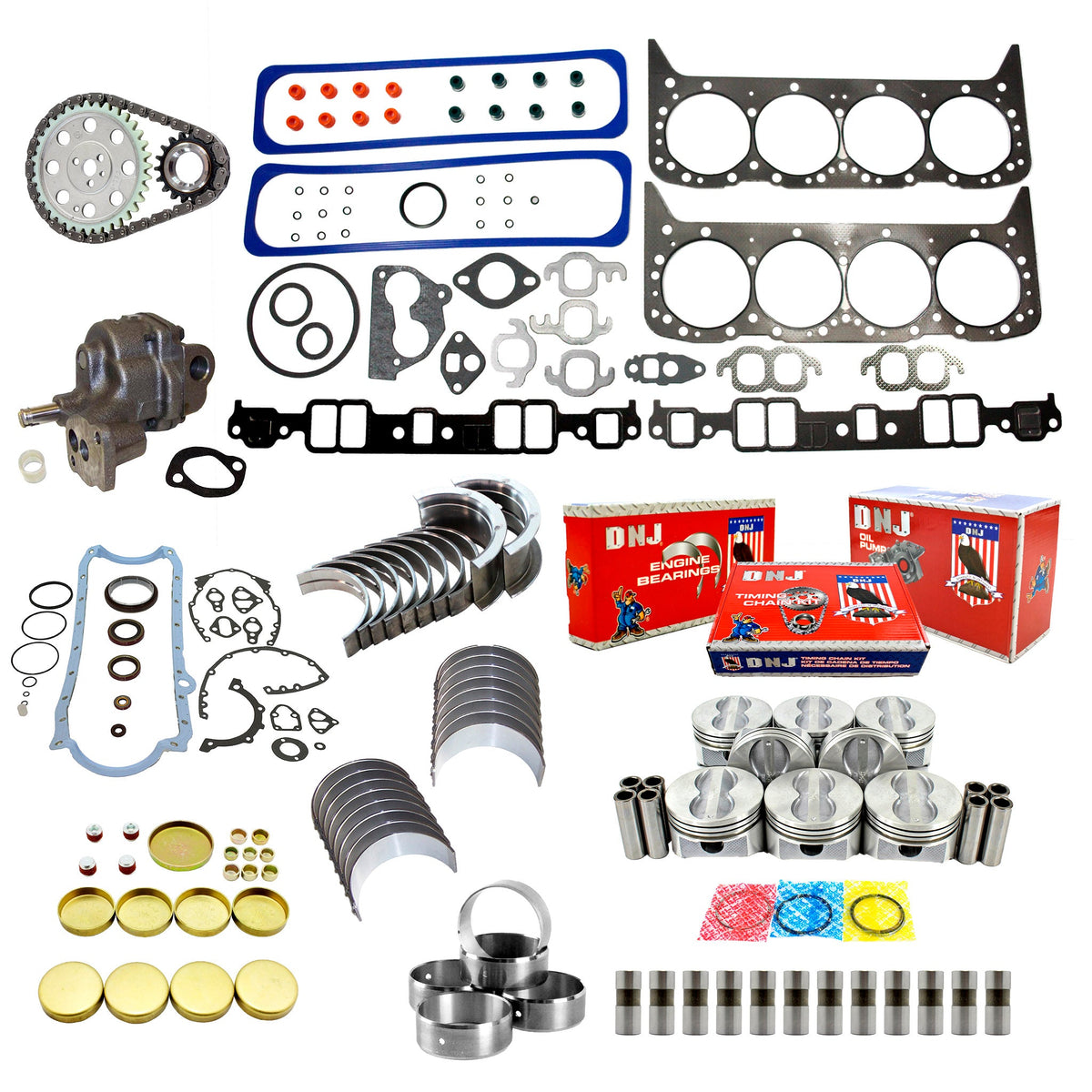 DNJ Master Engine Rebuild Kit 1987-1995 AM General, Chevrolet, GMC 5.7L