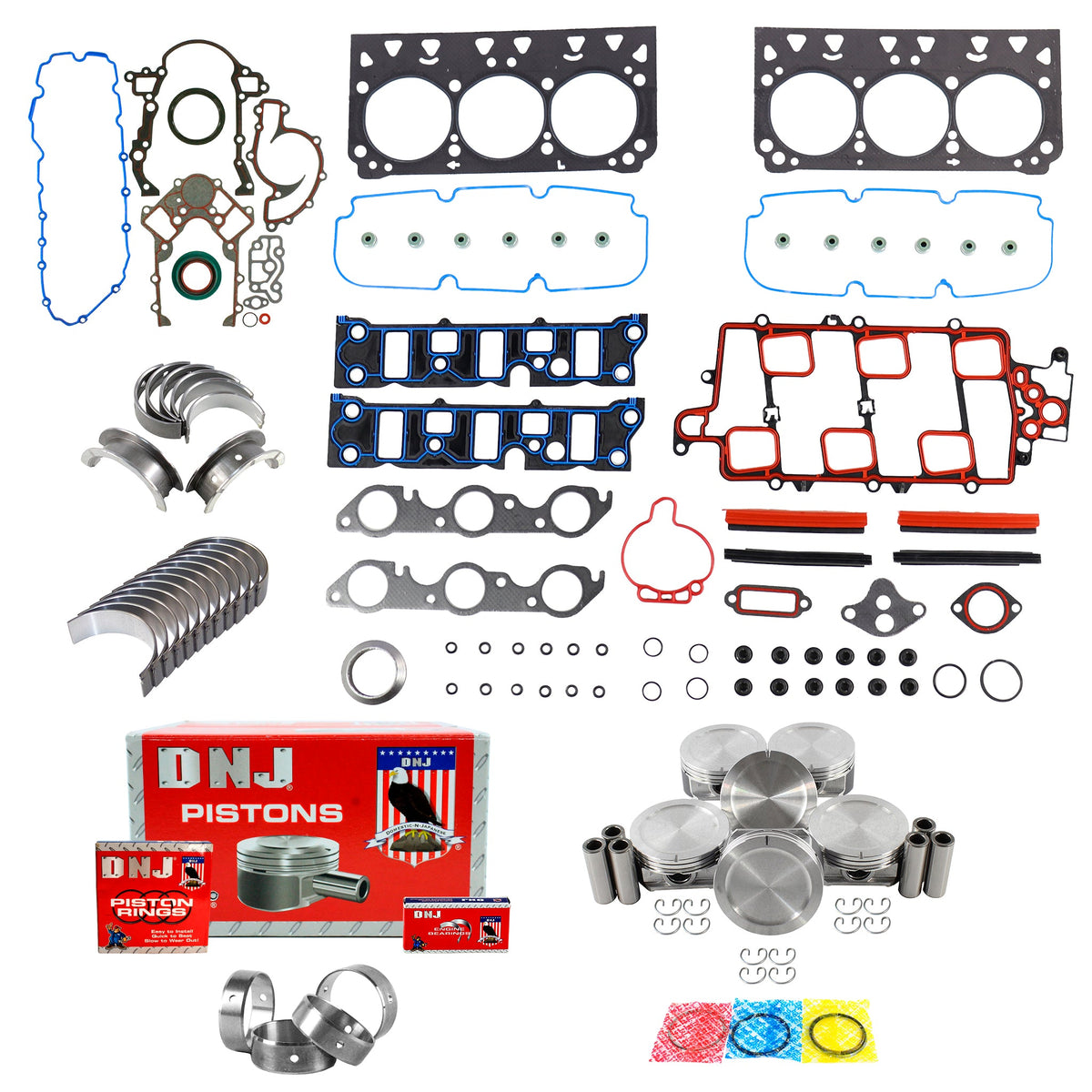 DNJ Engine Rebuild Kit 2000-2003 Buick, Pontiac 3.8L