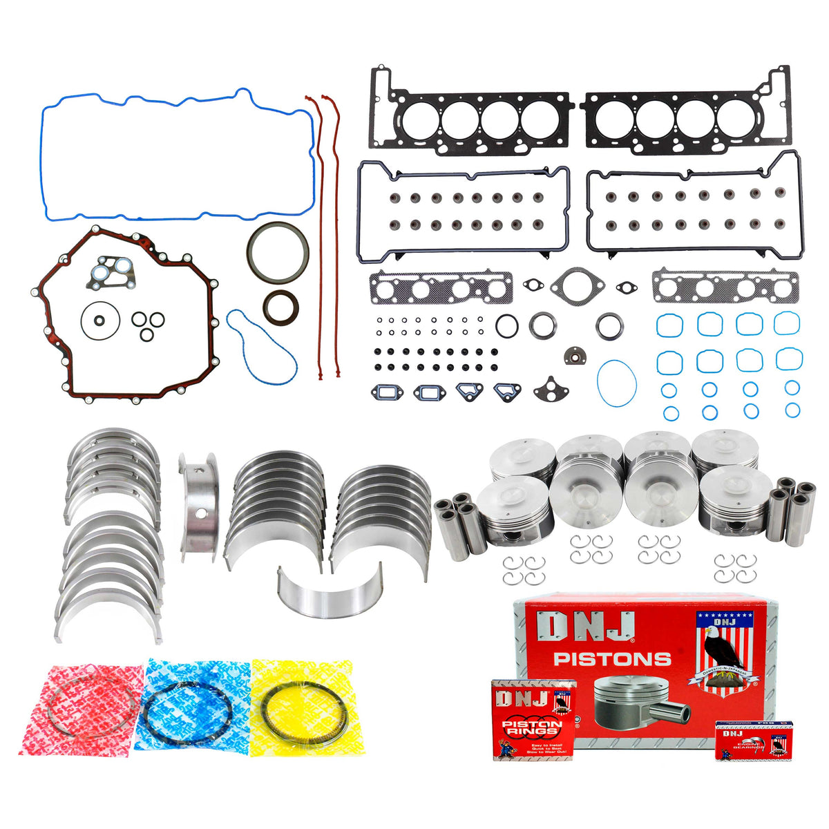 DNJ Engine Rebuild Kit 2004-2005 Cadillac, Pontiac 4.6L