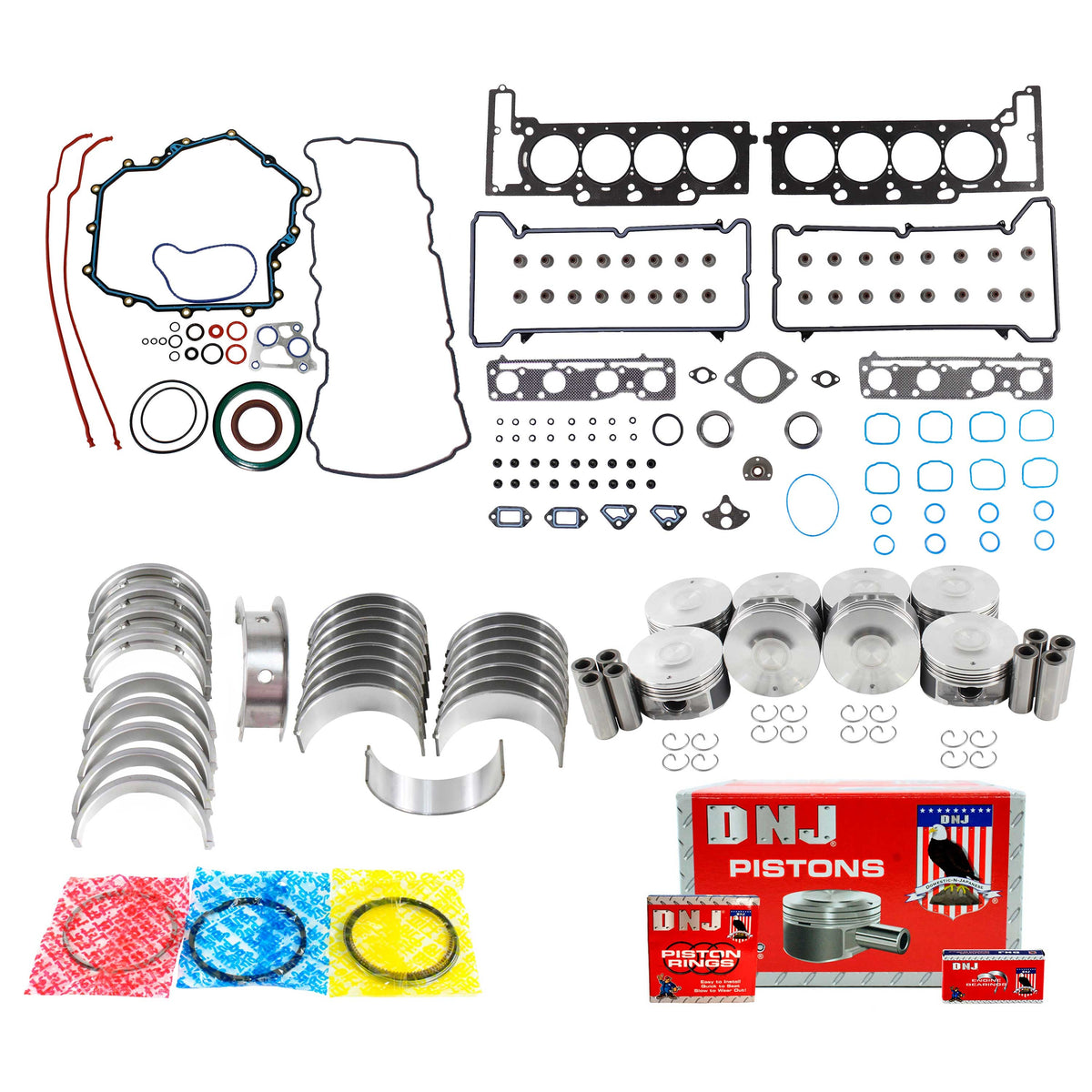 DNJ Engine Rebuild Kit 2006-2011 Buick, Cadillac 4.6L