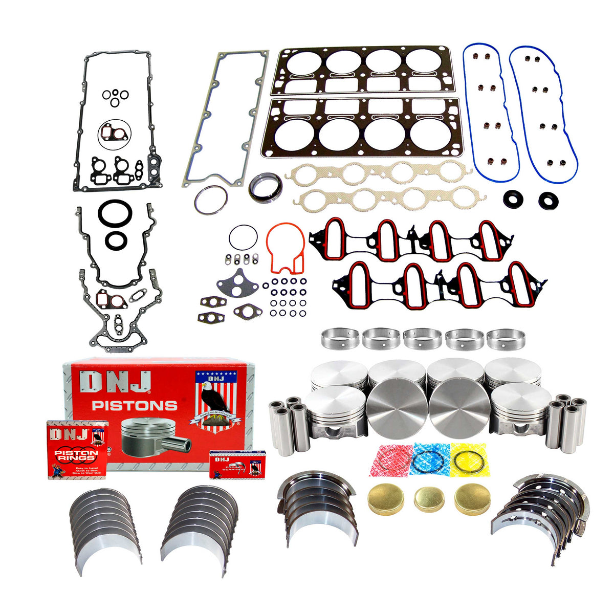 DNJ Engine Rebuild Kit 1999-2001 Chevrolet, GMC 4.8L