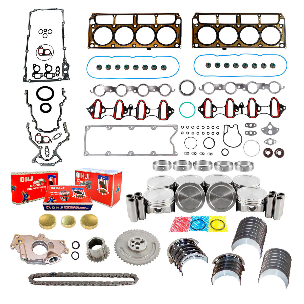 DNJ Master Engine Rebuild Kit 2002-2003 Cadillac, Chevrolet, GMC, Isuzu 5.3L