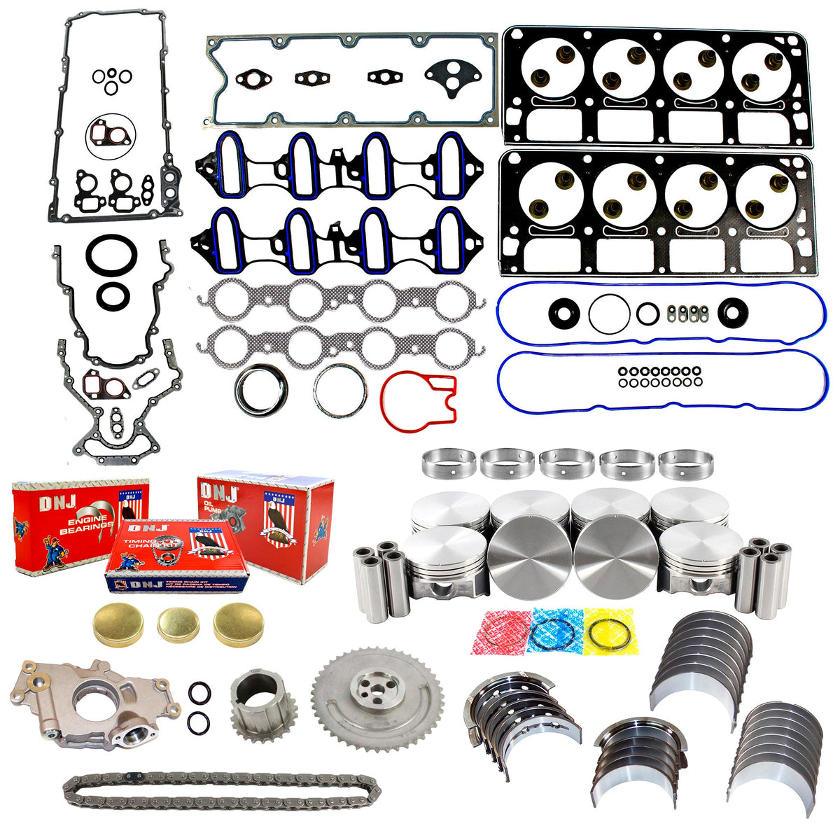 DNJ Master Engine Rebuild Kit 2001 Chevrolet, GMC 4.8L