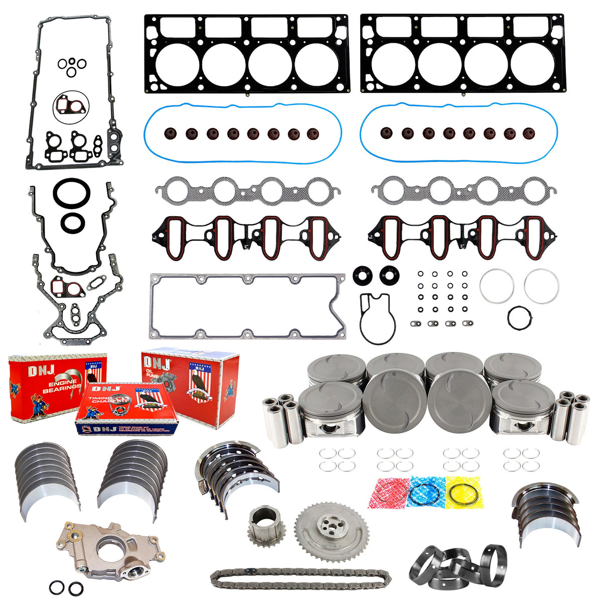 DNJ Master Engine Rebuild Kit 2006-2007 Chevrolet, GMC, Hummer 6.0L