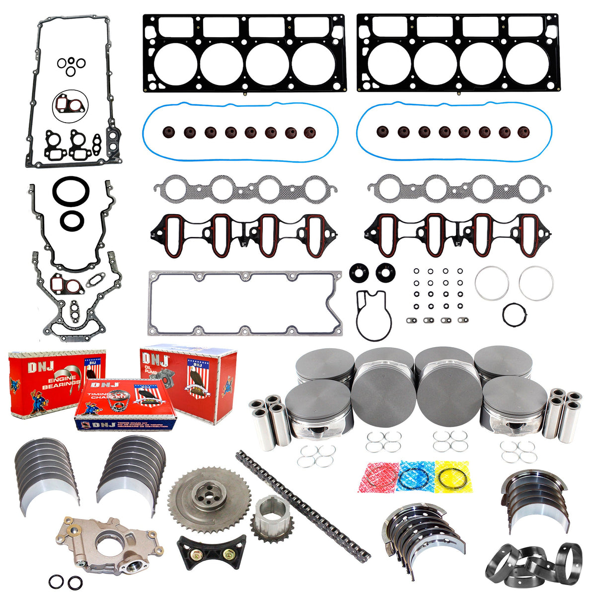 DNJ Master Engine Rebuild Kit 2005-2007 Cadillac, Chevrolet, GMC 6.0L