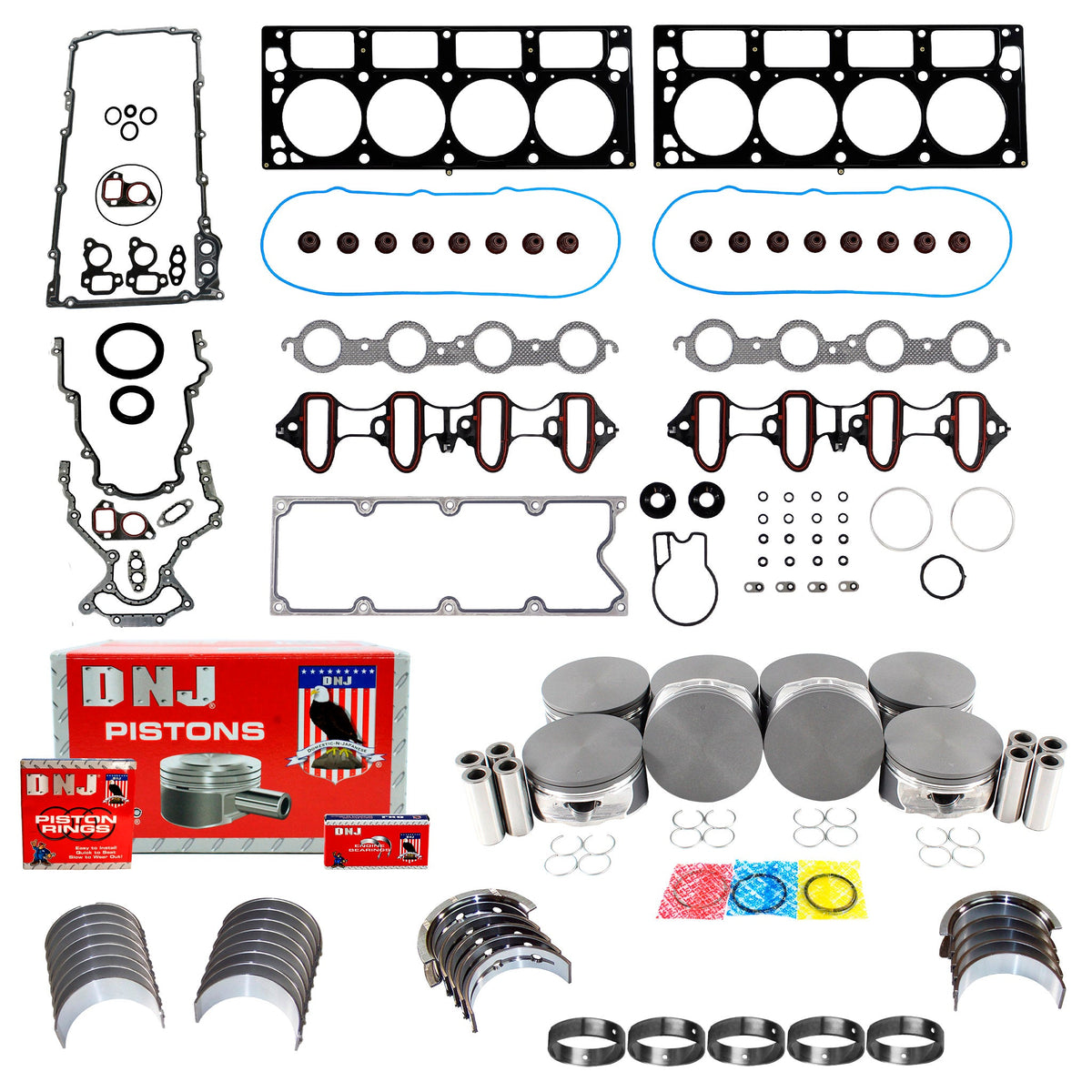 DNJ Engine Rebuild Kit 2005-2007 Cadillac, Chevrolet, GMC 6.0L