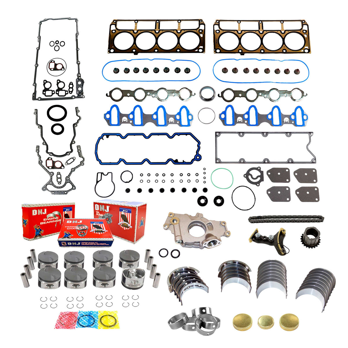 DNJ Master Engine Rebuild Kit 2010-2014 Chevrolet, GMC 5.3L