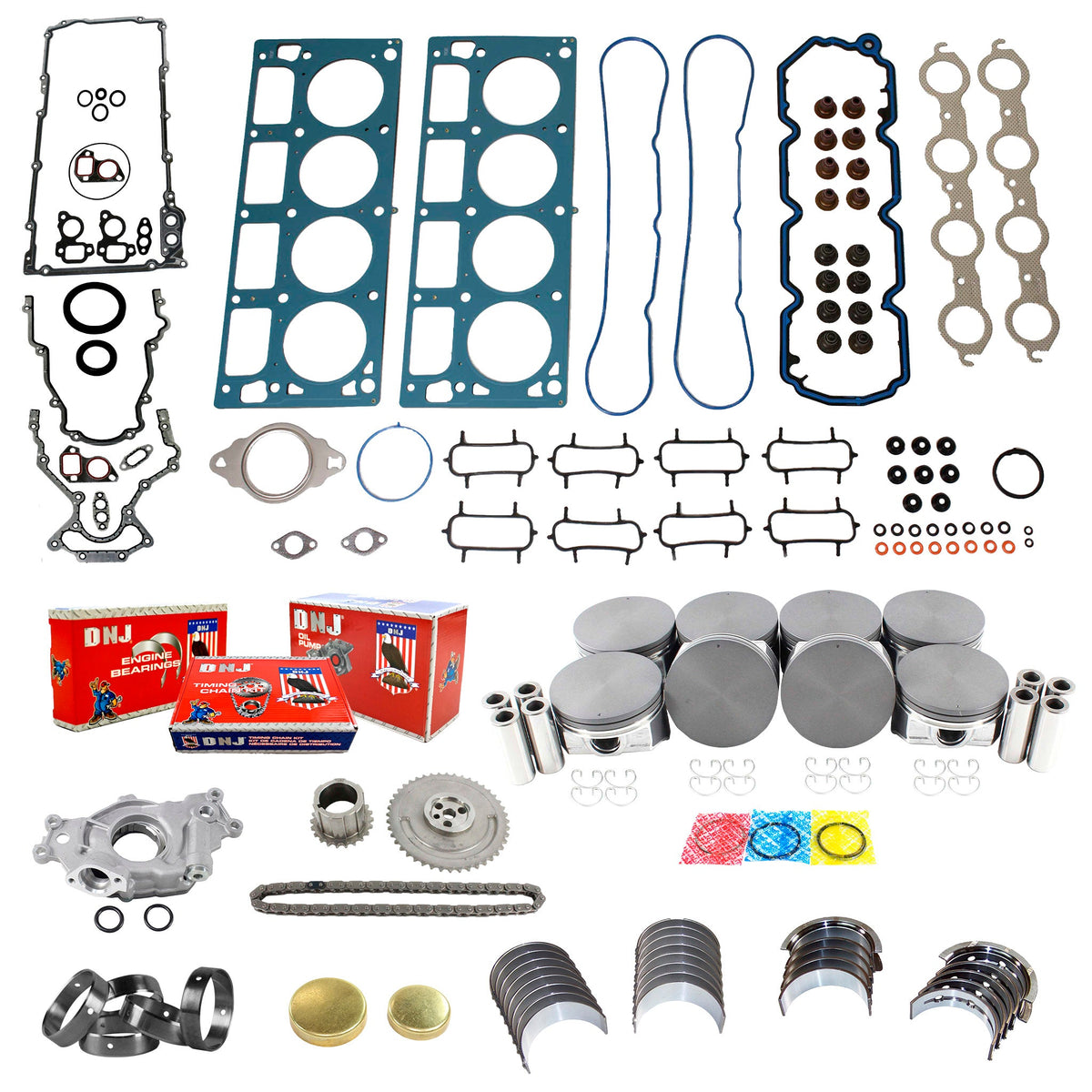 DNJ Master Engine Rebuild Kit 2005-2007 Chevrolet, Pontiac 5.3L