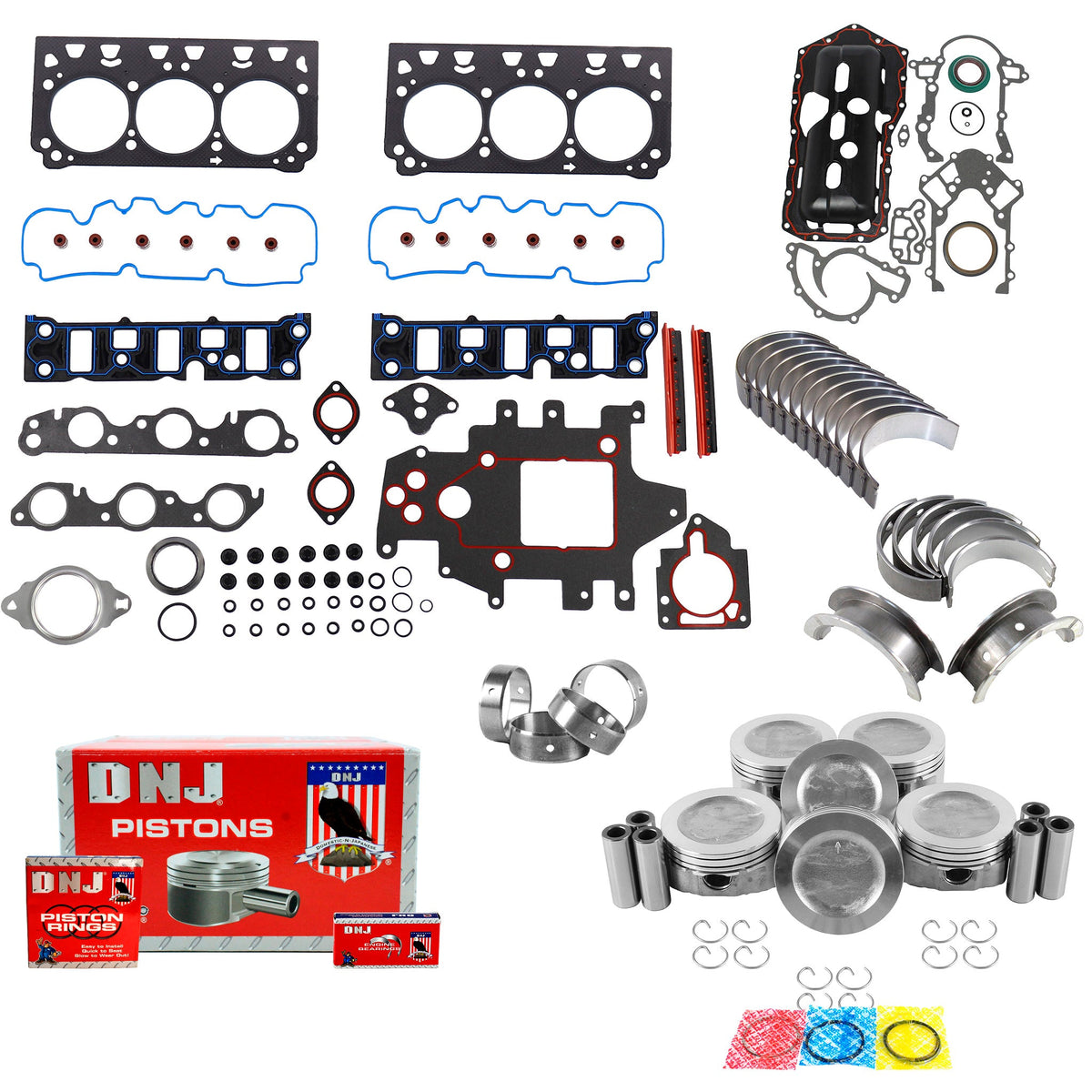 DNJ Engine Rebuild Kit 2004-2005 Buick, Chevrolet, Pontiac 3.8L