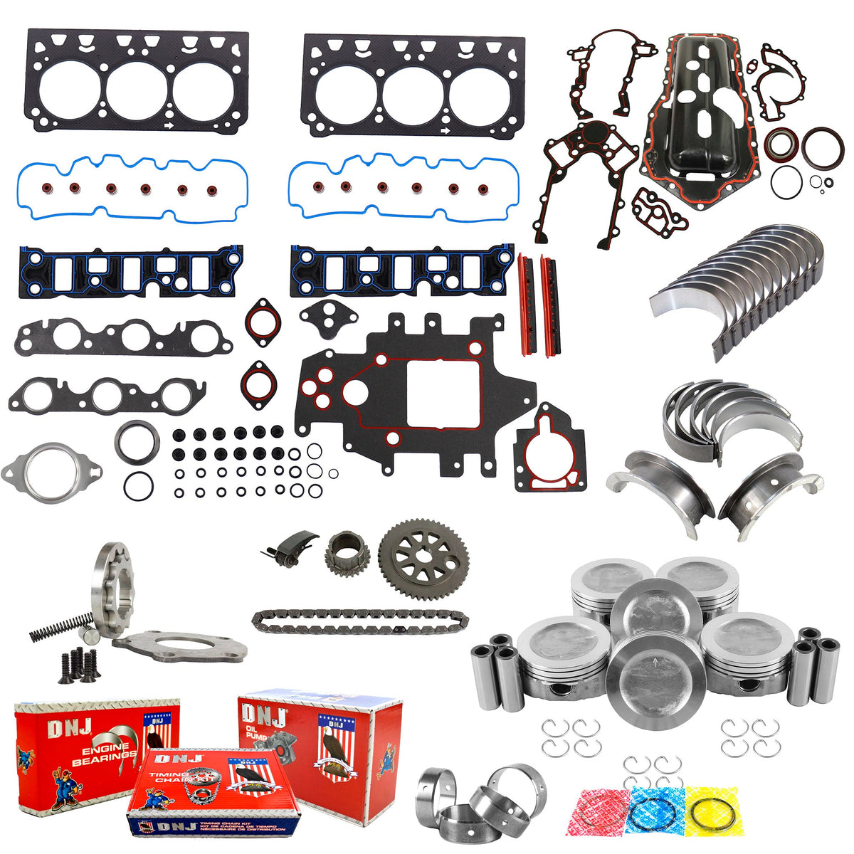 DNJ Master Engine Rebuild Kit 1998-2003 Buick, Oldsmobile, Pontiac 3.8L