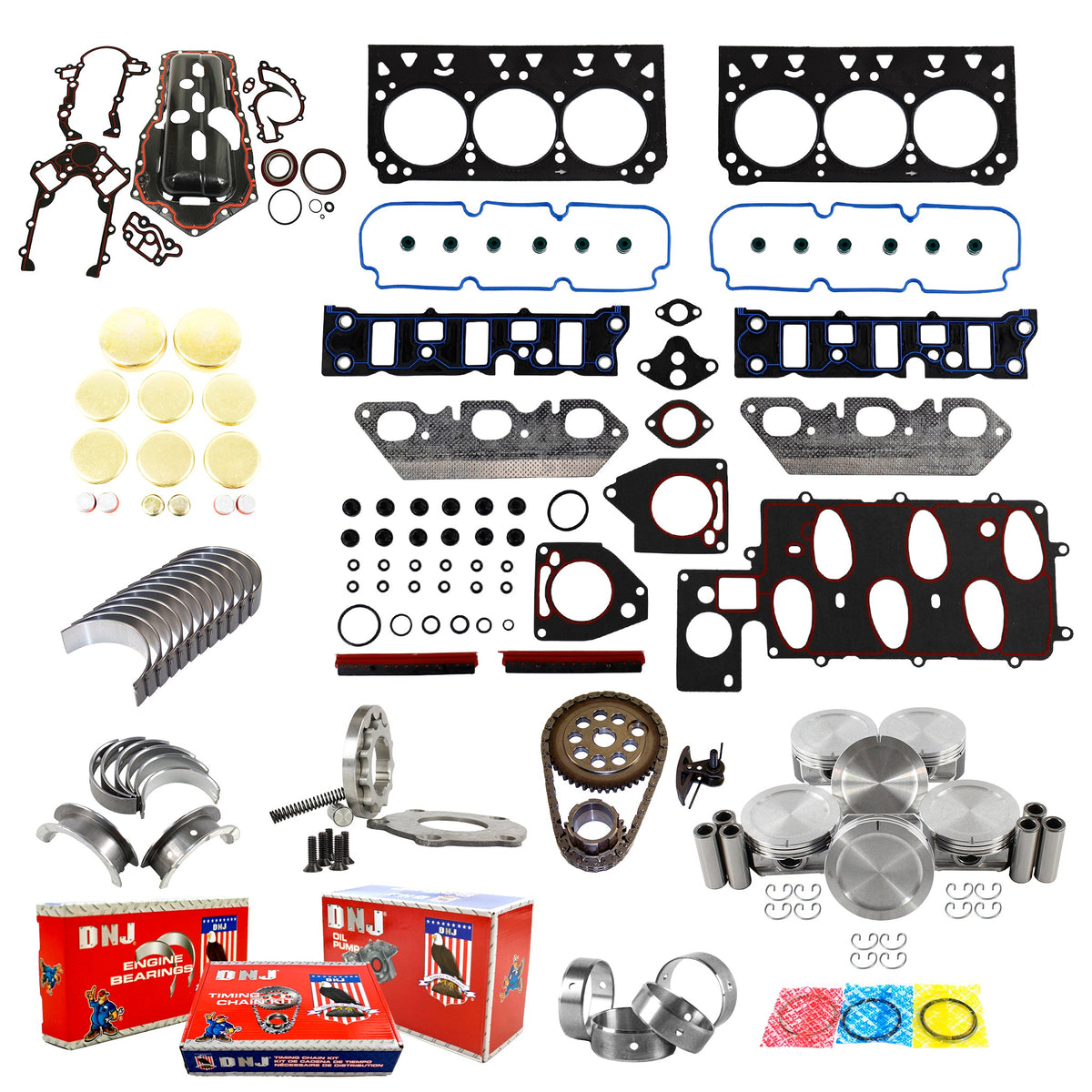 DNJ Master Engine Rebuild Kit 1997-2002 Chevrolet, Pontiac 3.8L V6