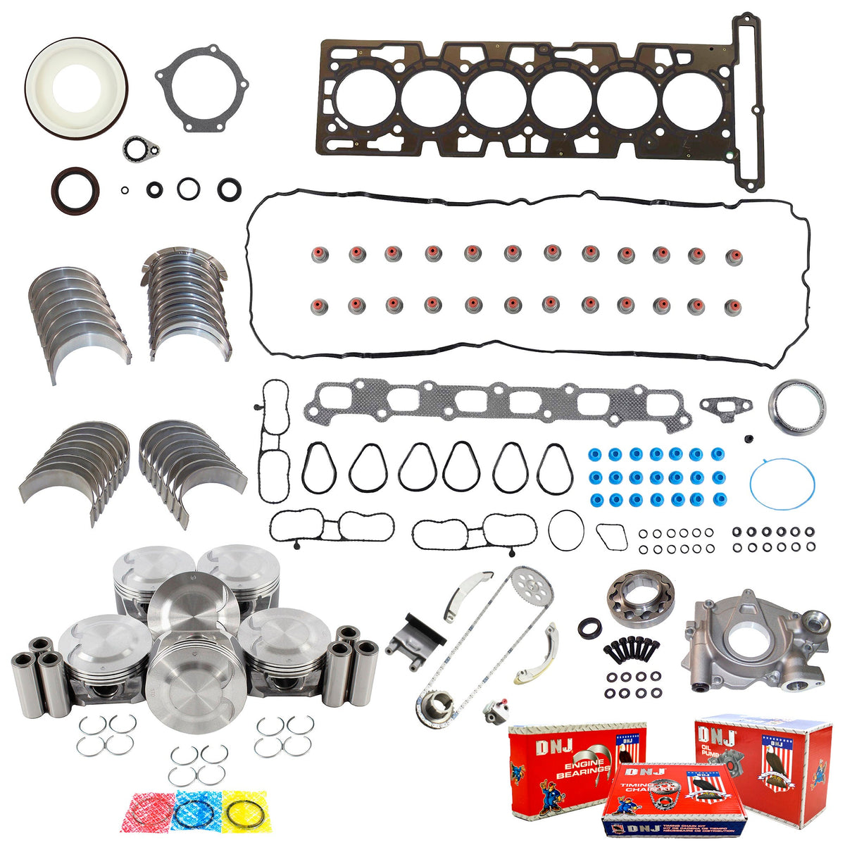 DNJ Master Engine Rebuild Kit 2008-2009 Chevrolet, GMC, Isuzu, Saab 4.2L