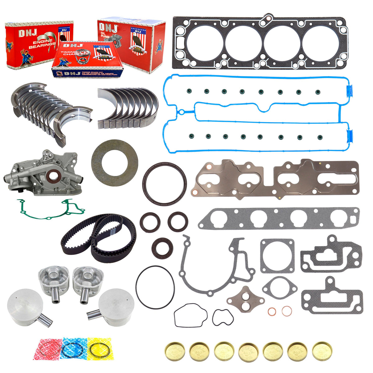 DNJ Master Engine Rebuild Kit 2000-2003 Isuzu 2.2L
