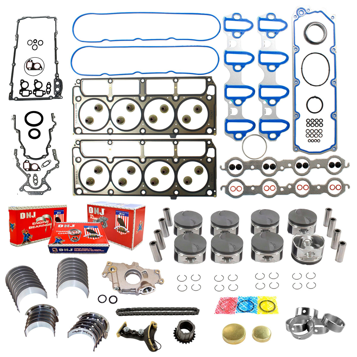 DNJ Master Engine Rebuild Kit 2010-2017 Chevrolet, GMC, Hummer 4.8L-5.3L
