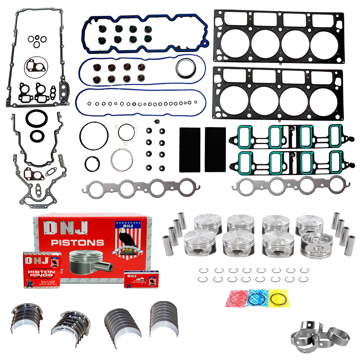 DNJ Engine Rebuild Kit 2007-2008 Cadillac, GMC 6.2L