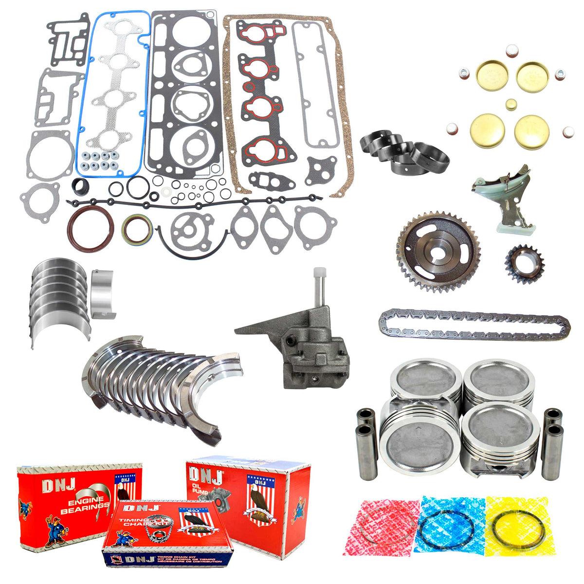 DNJ Master Engine Rebuild Kit 1994-1997 Chevrolet, GMC, Isuzu 2.2L L4