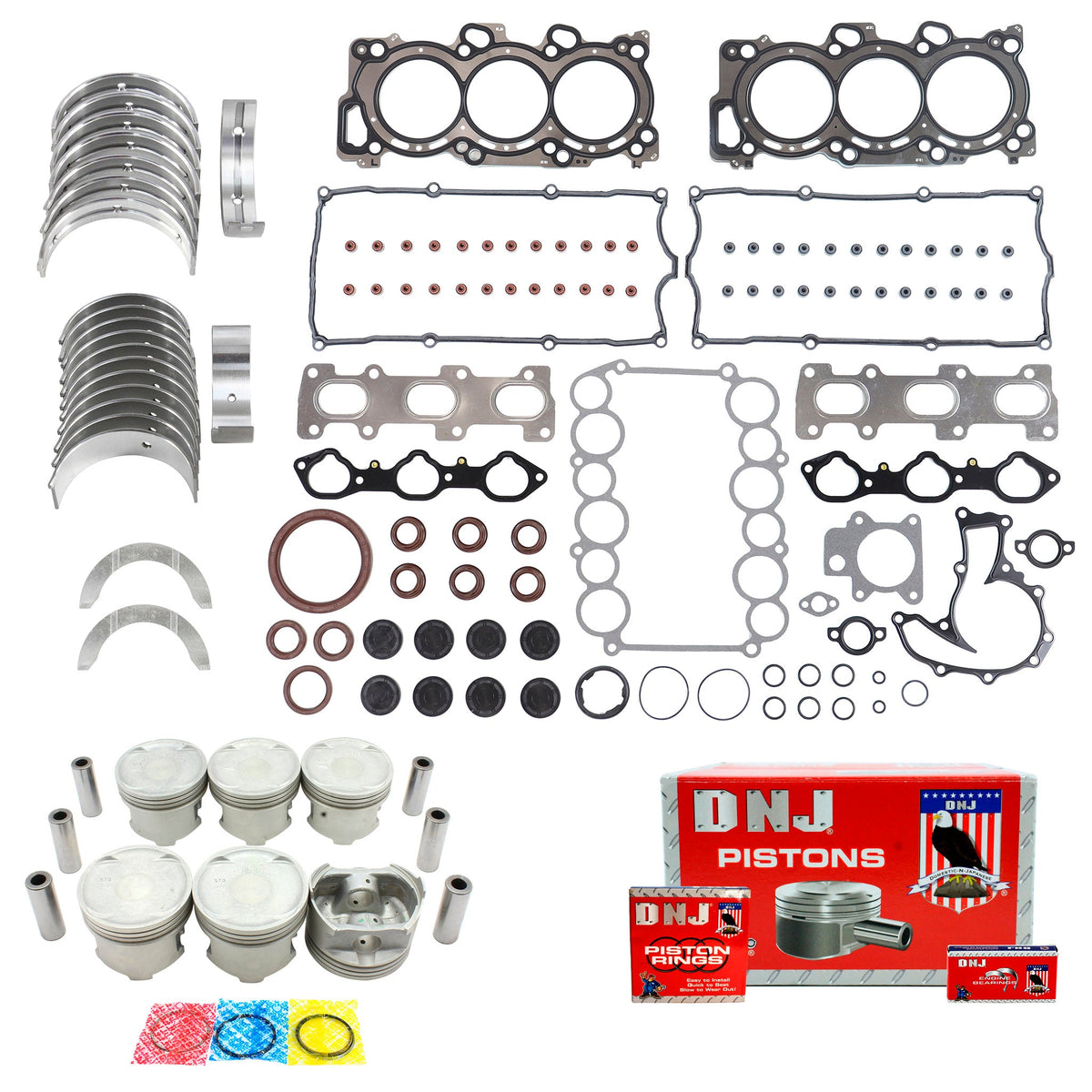 DNJ Engine Rebuild Kit 1998-2004 Honda, Isuzu 3.2L