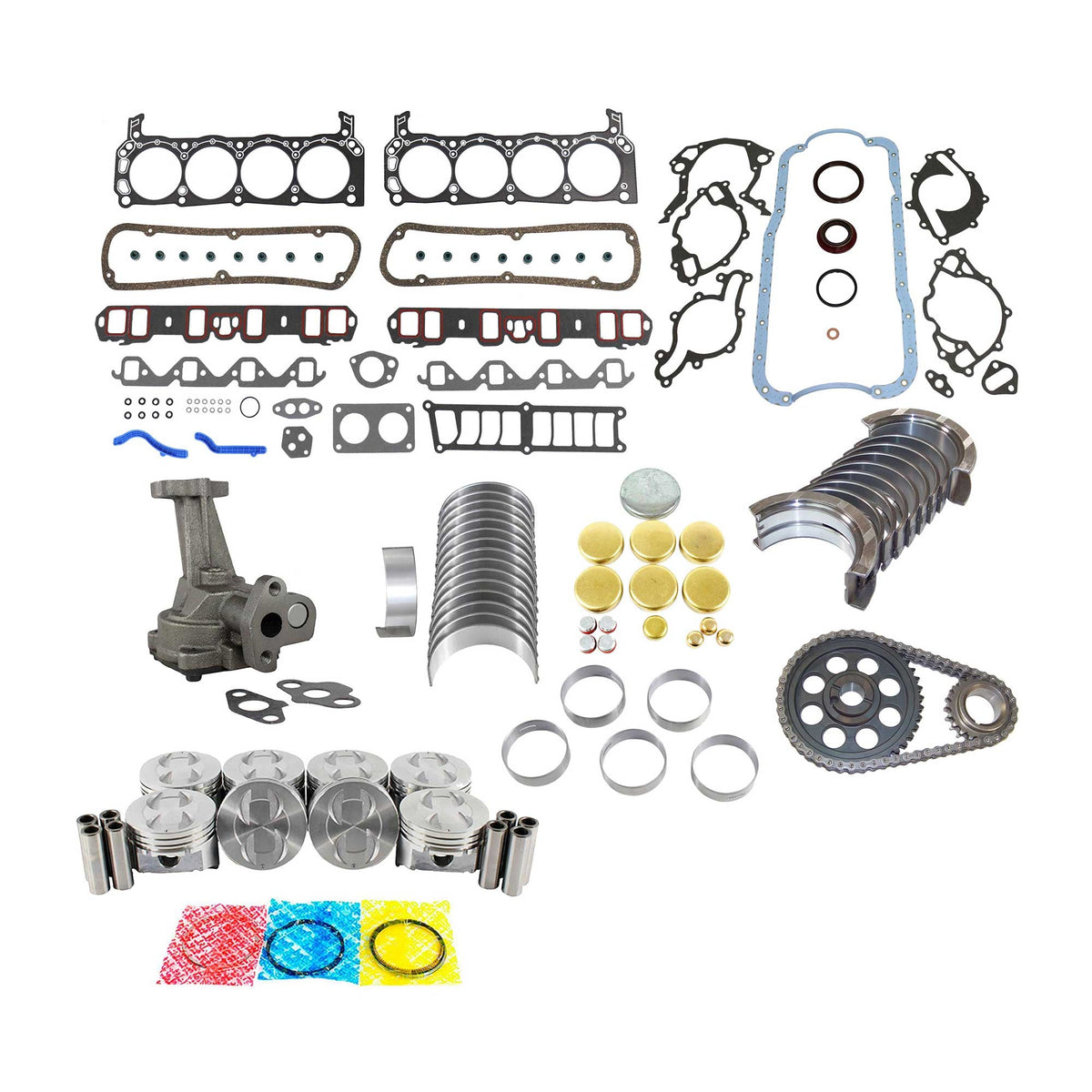 DNJ Master Engine Rebuild Kit 1992-1996 Ford 5.0L
