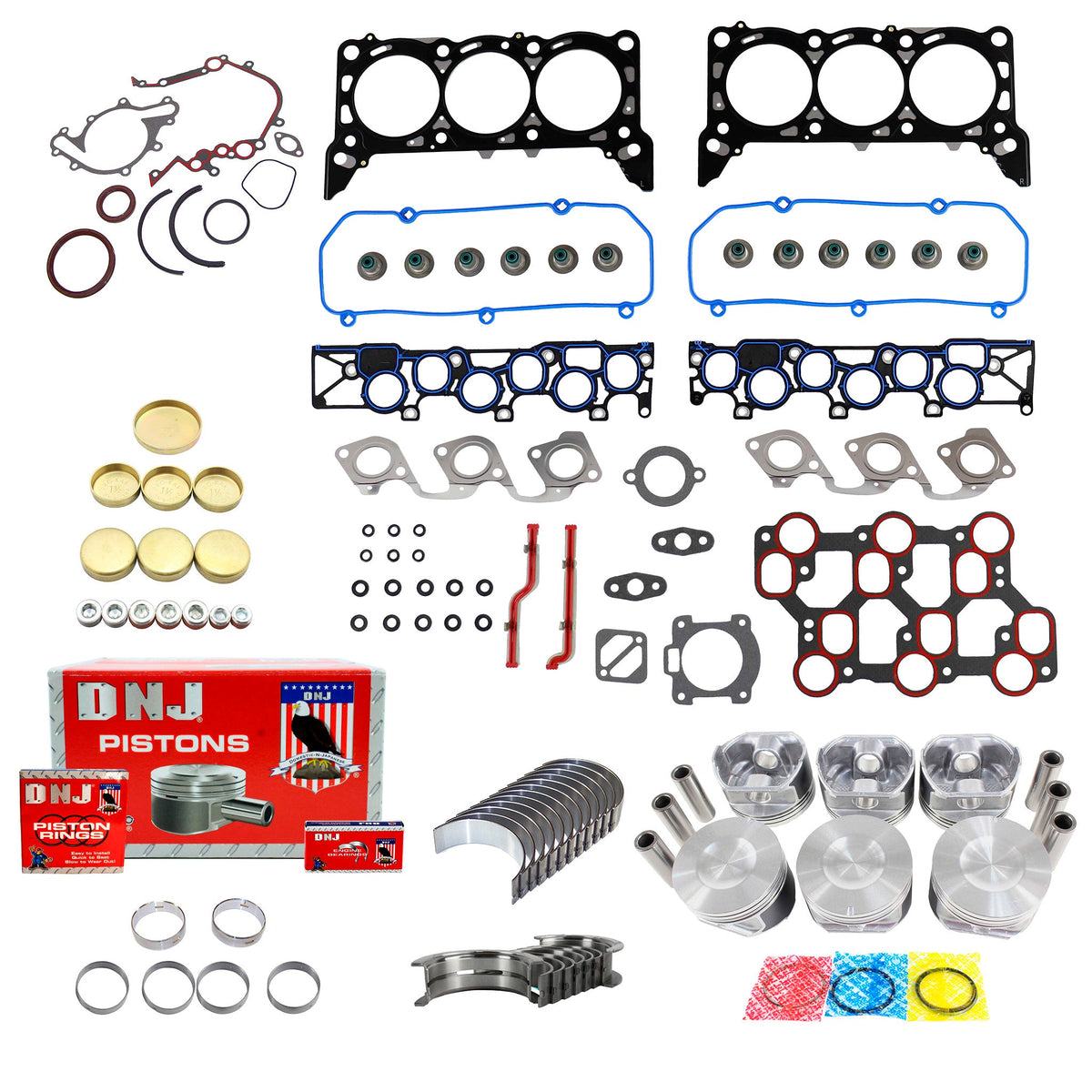 DNJ Engine Rebuild Kit 2000-2004 Ford 3.8L