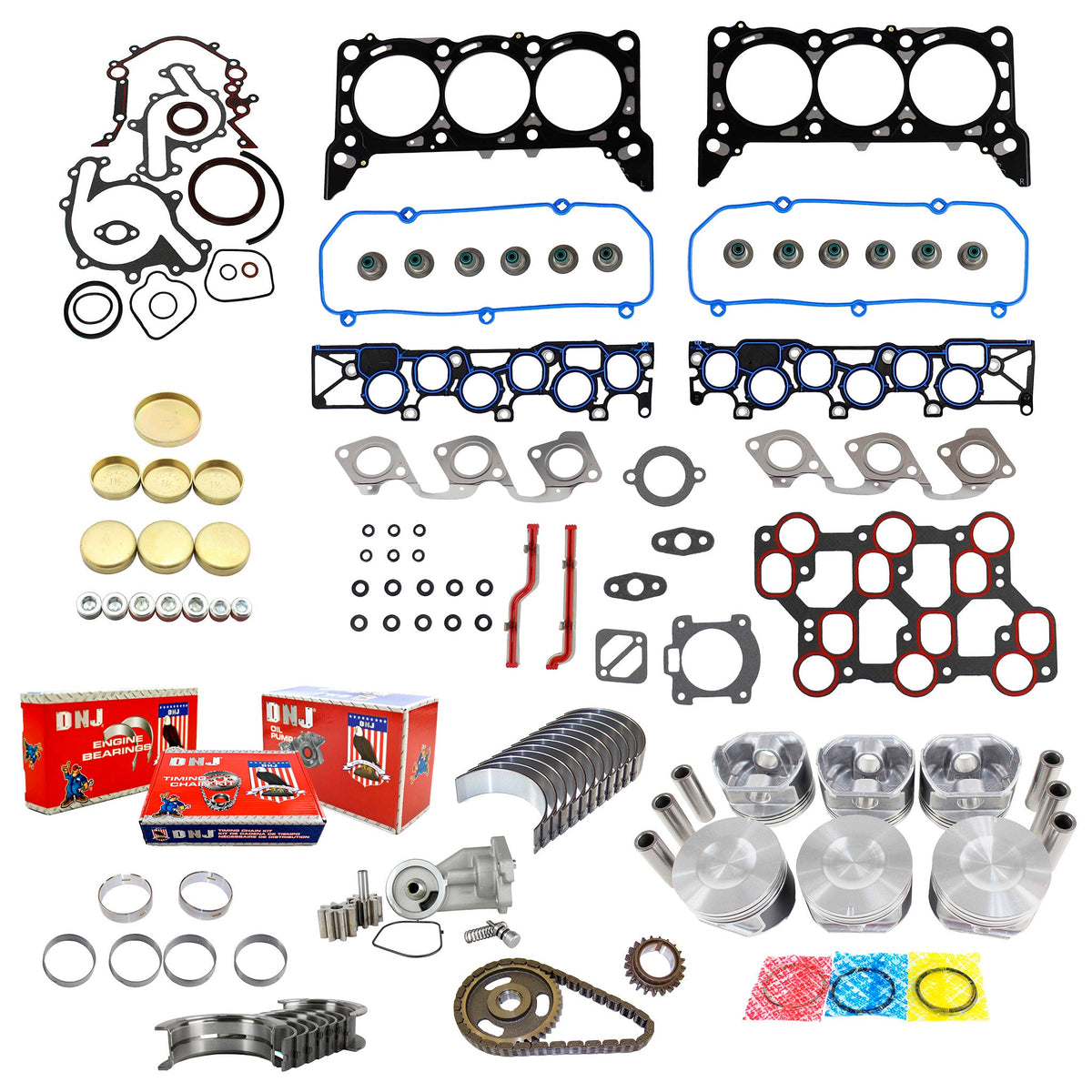 DNJ Master Engine Rebuild Kit 1999 Ford 3.8L
