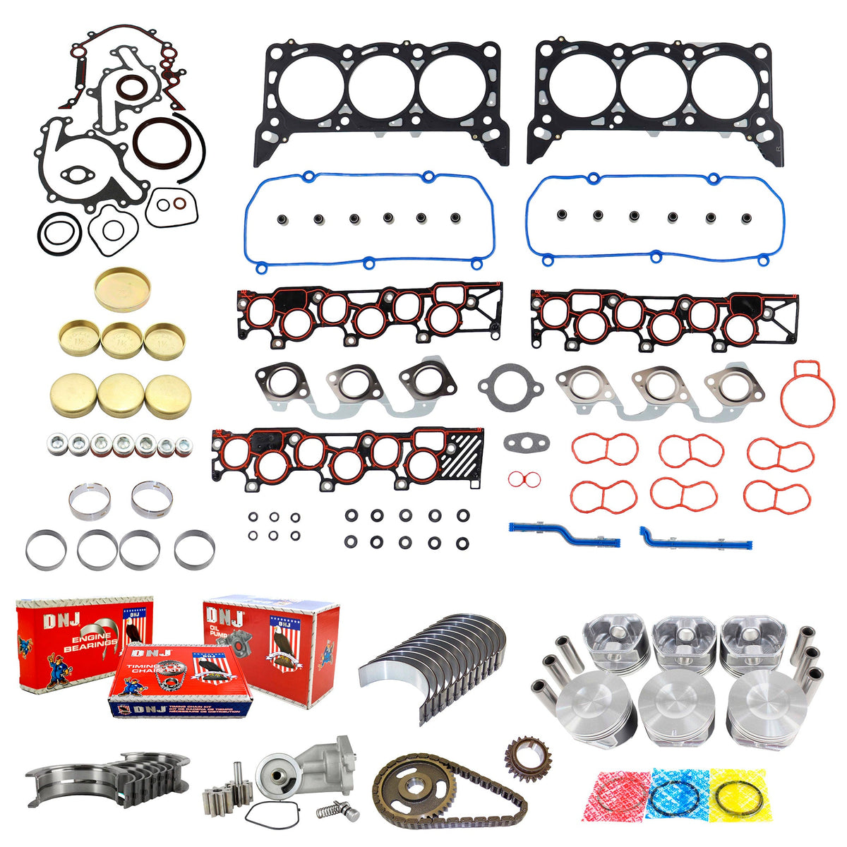 DNJ Master Engine Rebuild Kit 1997-1998 Ford 3.8L