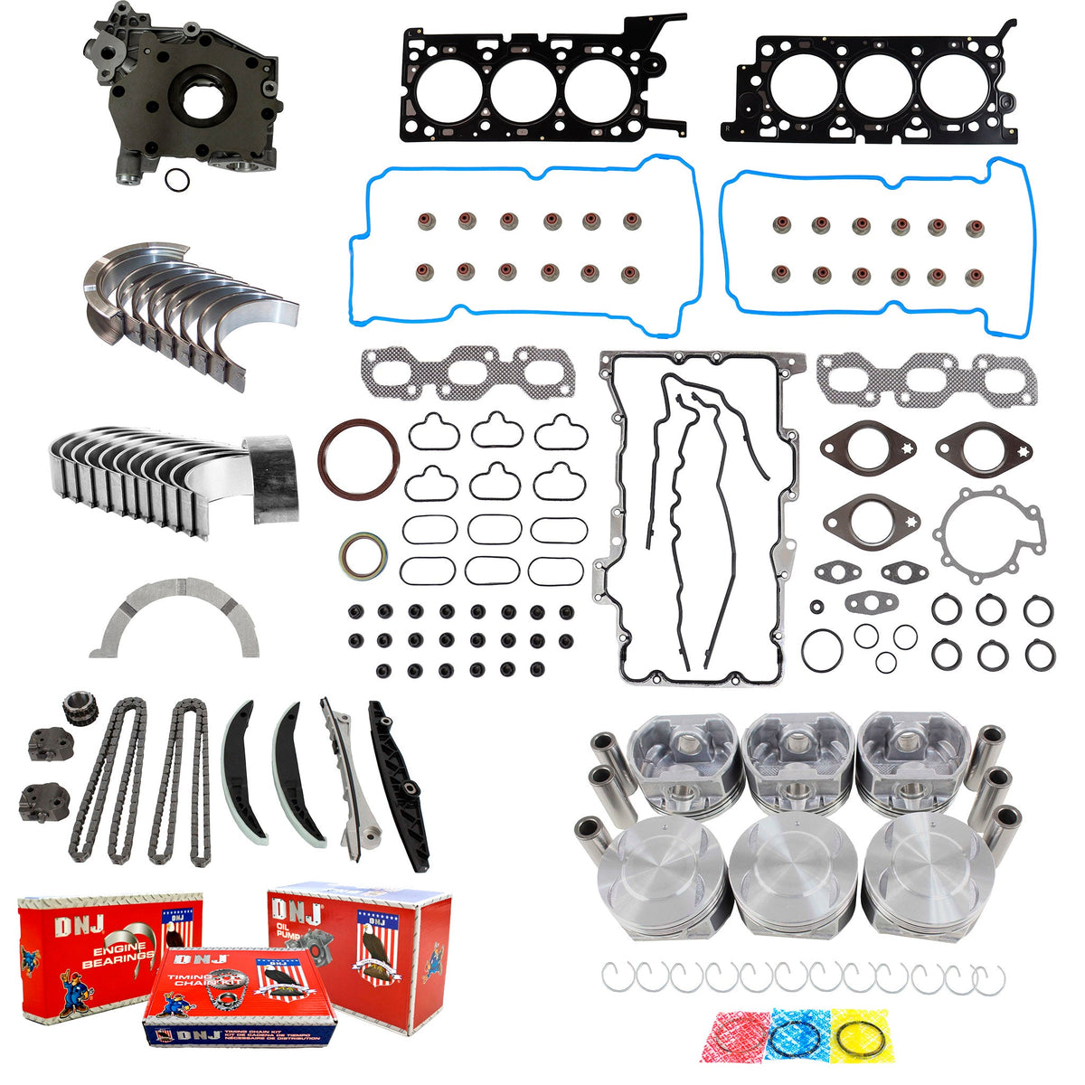 DNJ Master Engine Rebuild Kit 2001-2003 Ford Escape & Mazda Tribute 3.0L V6