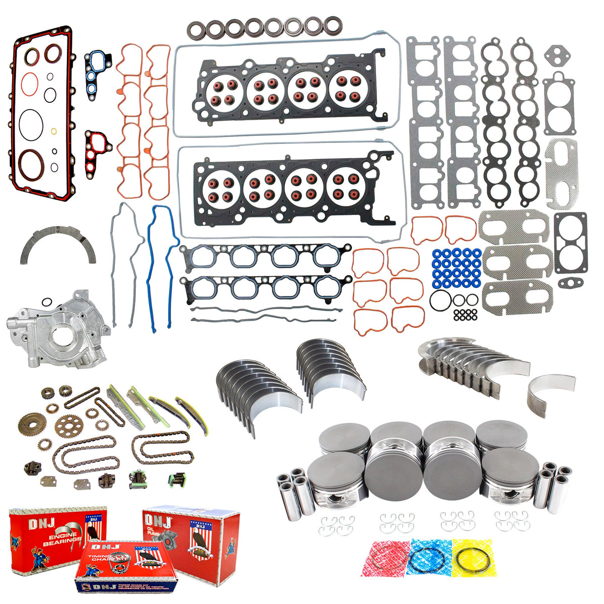 DNJ Master Engine Rebuild Kit 1998-2000 Lincoln 4.6L