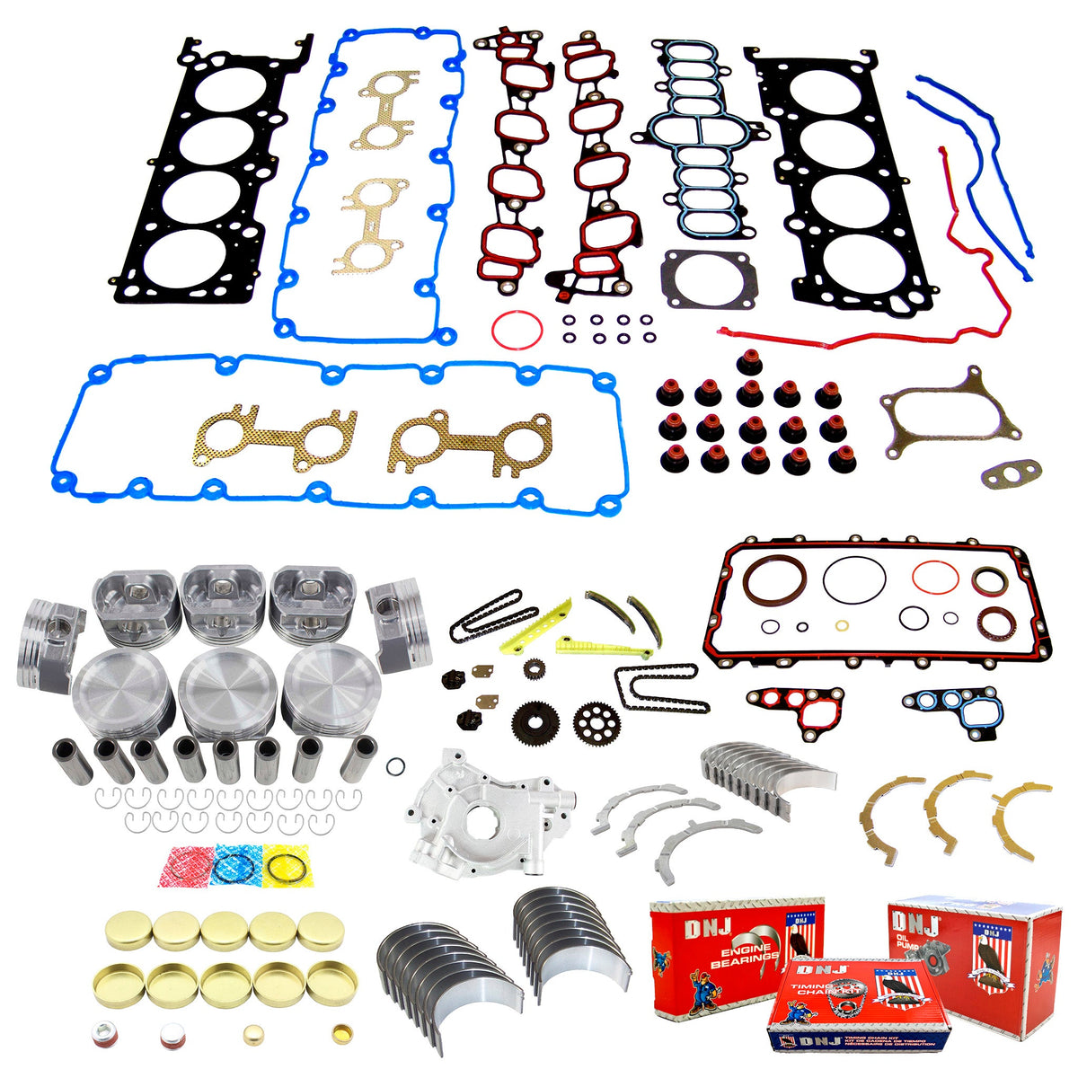 DNJ Master Engine Rebuild Kit 2000 Ford 4.6L
