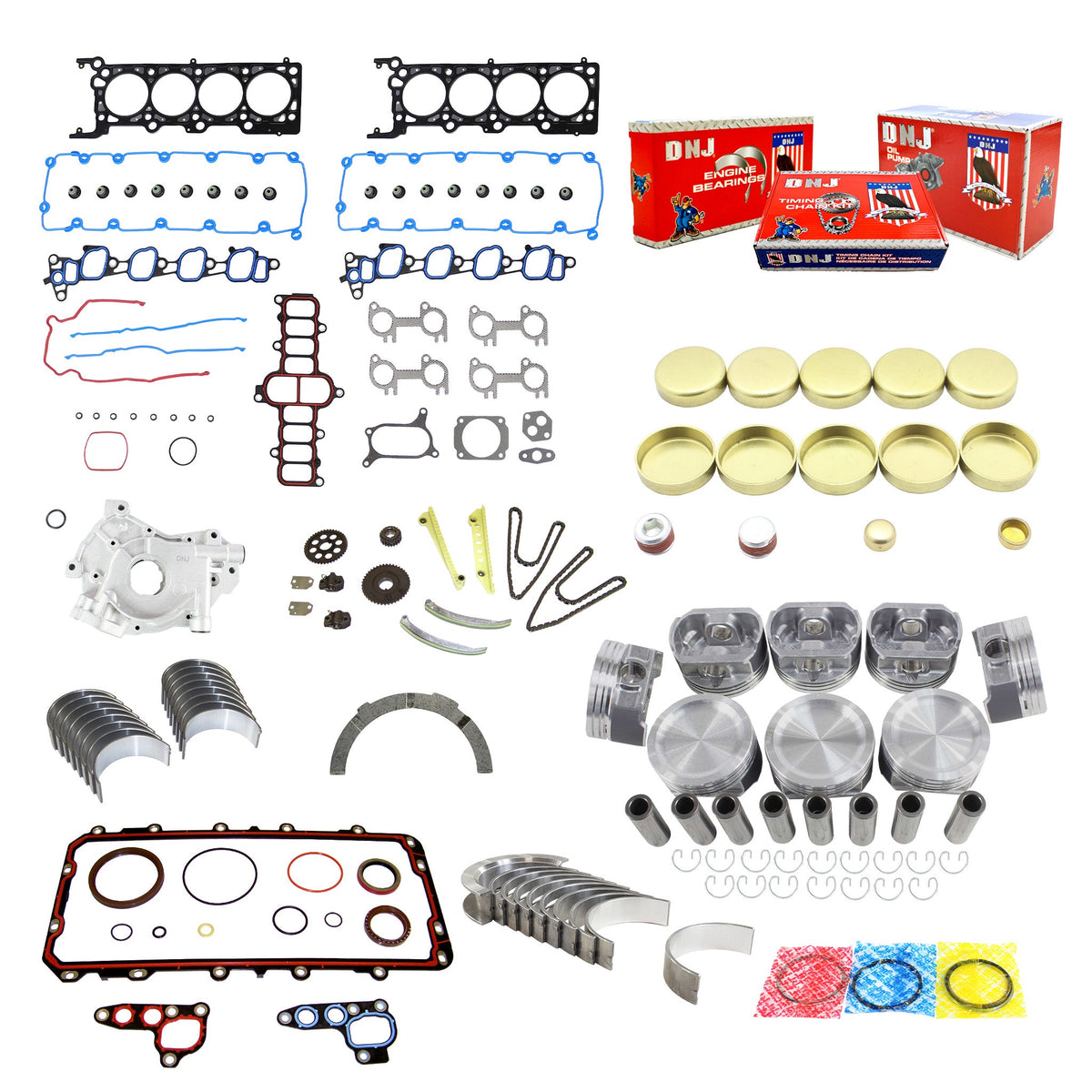 DNJ Master Engine Rebuild Kit 2002 Ford 4.6L