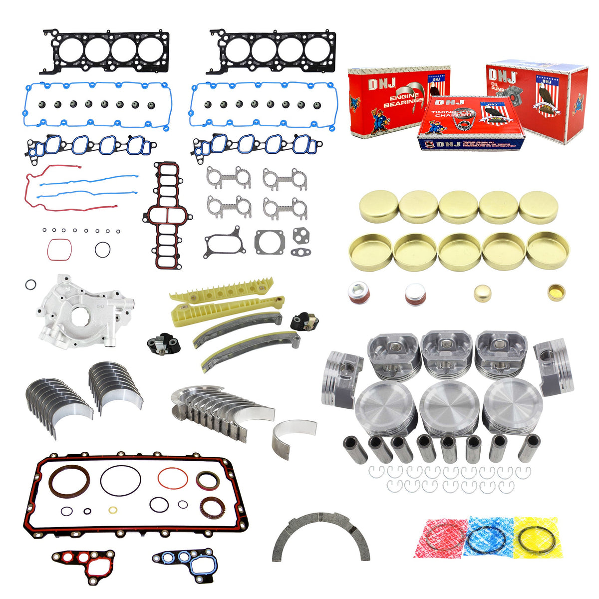 DNJ Master Engine Rebuild Kit 2002-2003 Ford F-150 4.6L V8