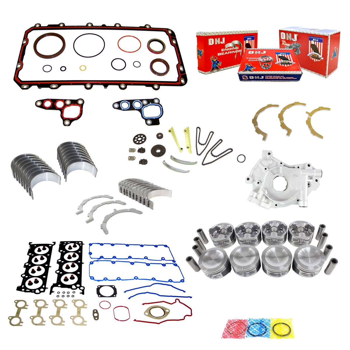 DNJ Master Engine Rebuild Kit 1999-2000 Ford Mustang GT 4.6L V8